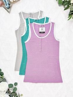 Shiloh Button Snap Tank - Green