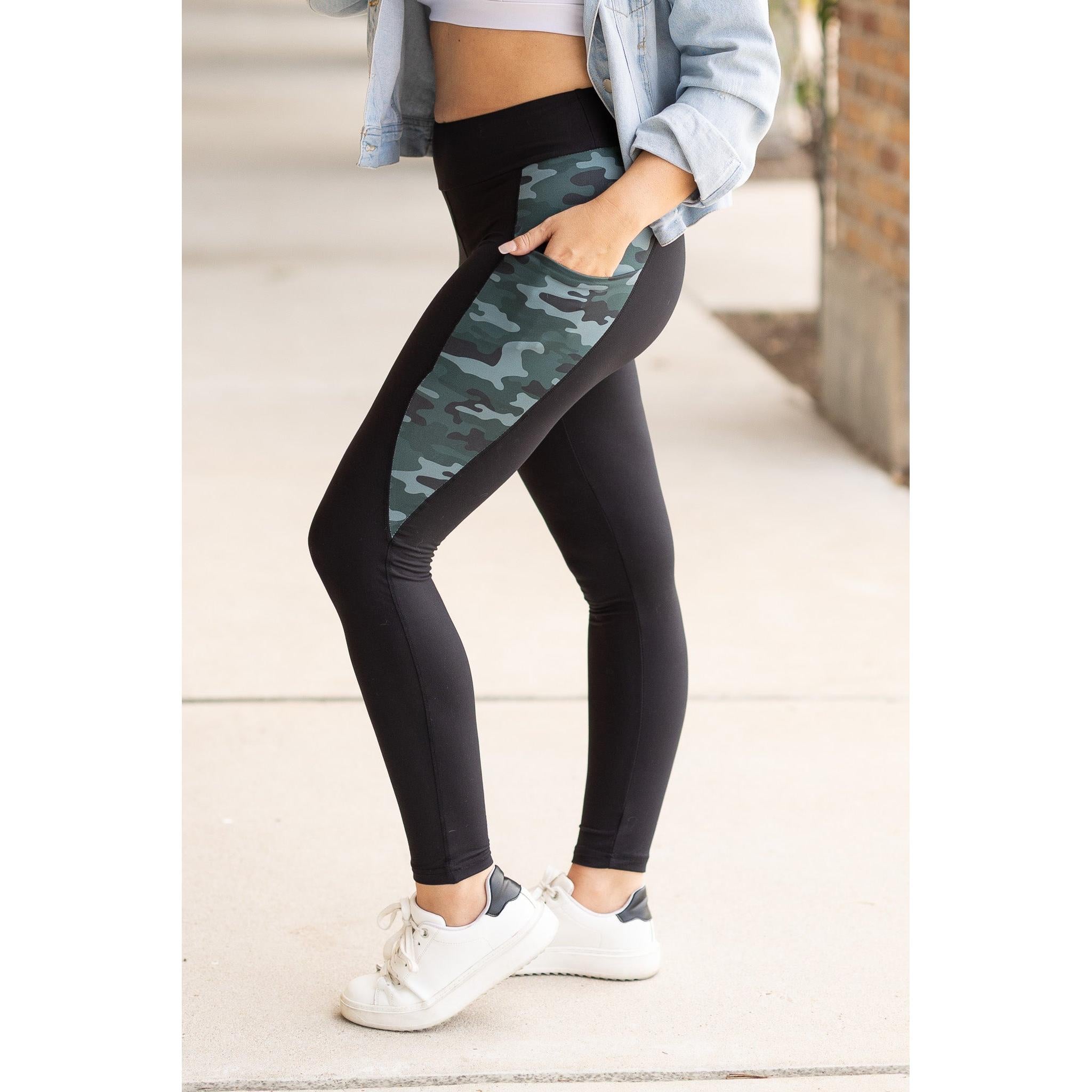 Ready to Ship | The Celeste - Camo Panel Leggings
