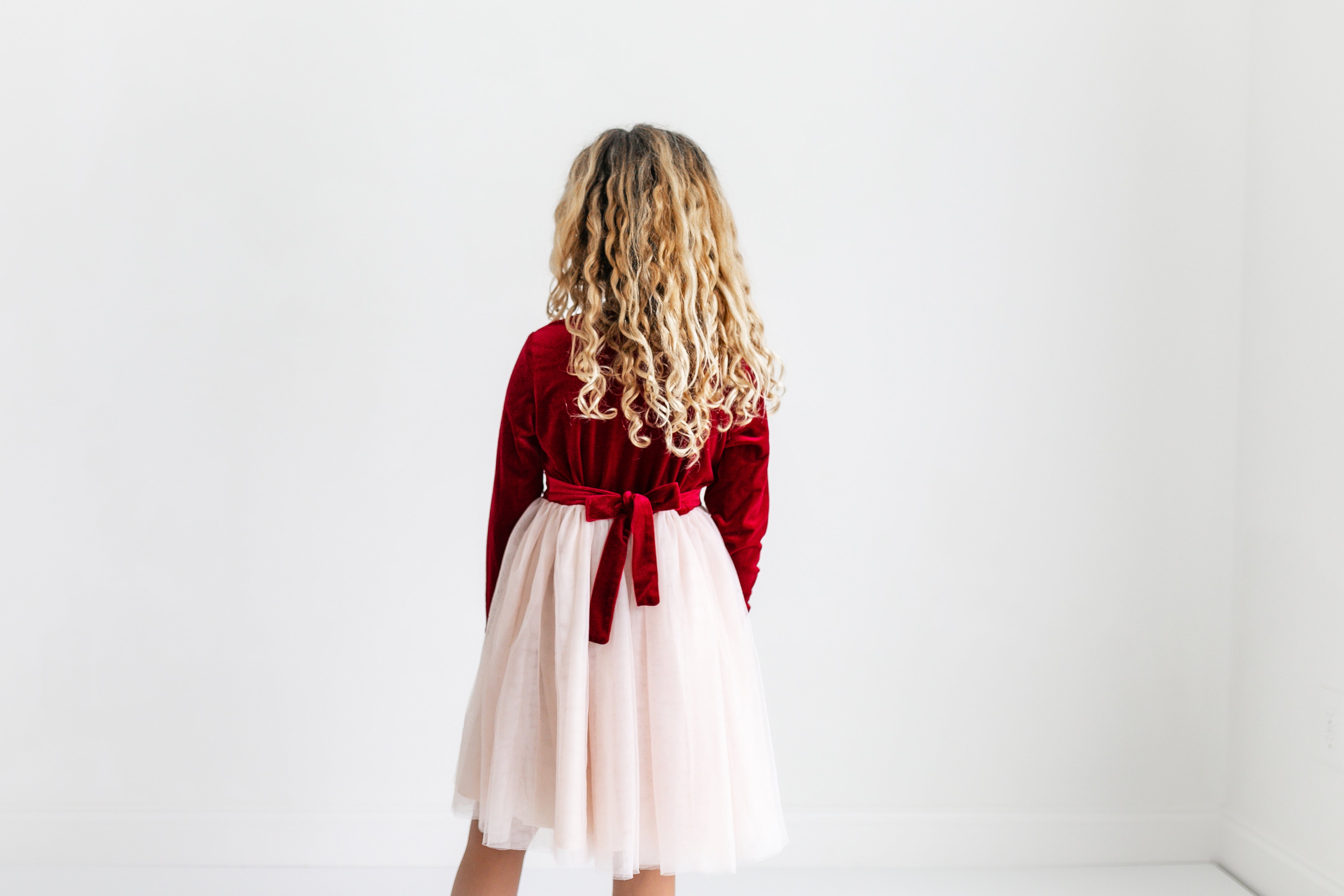 Red Velvet Tulle Dress