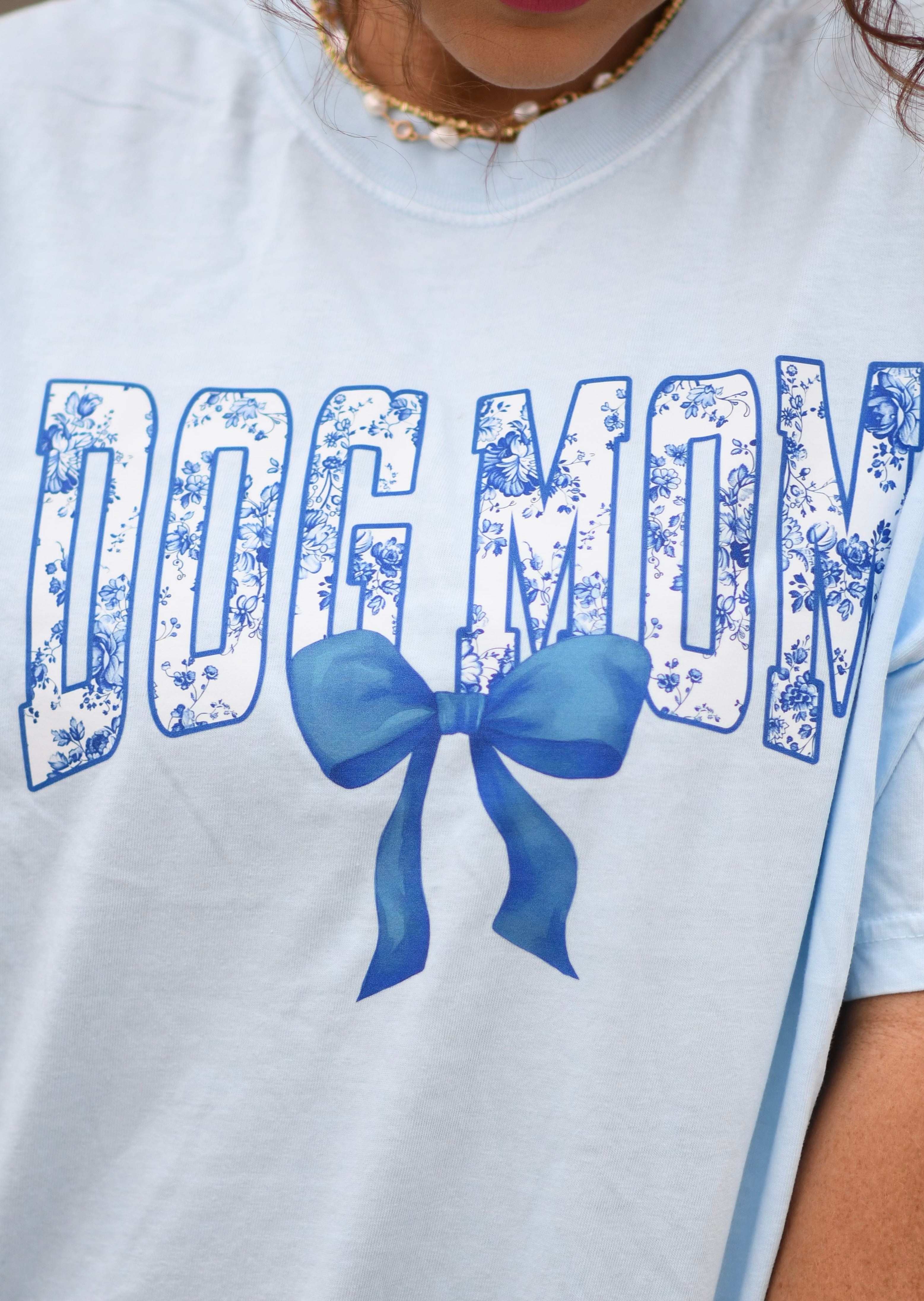 Floral Dog Mom Bow Tee