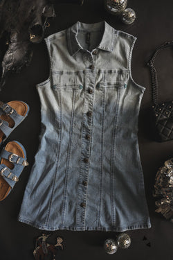 DENIM SWEETHEART DRESS