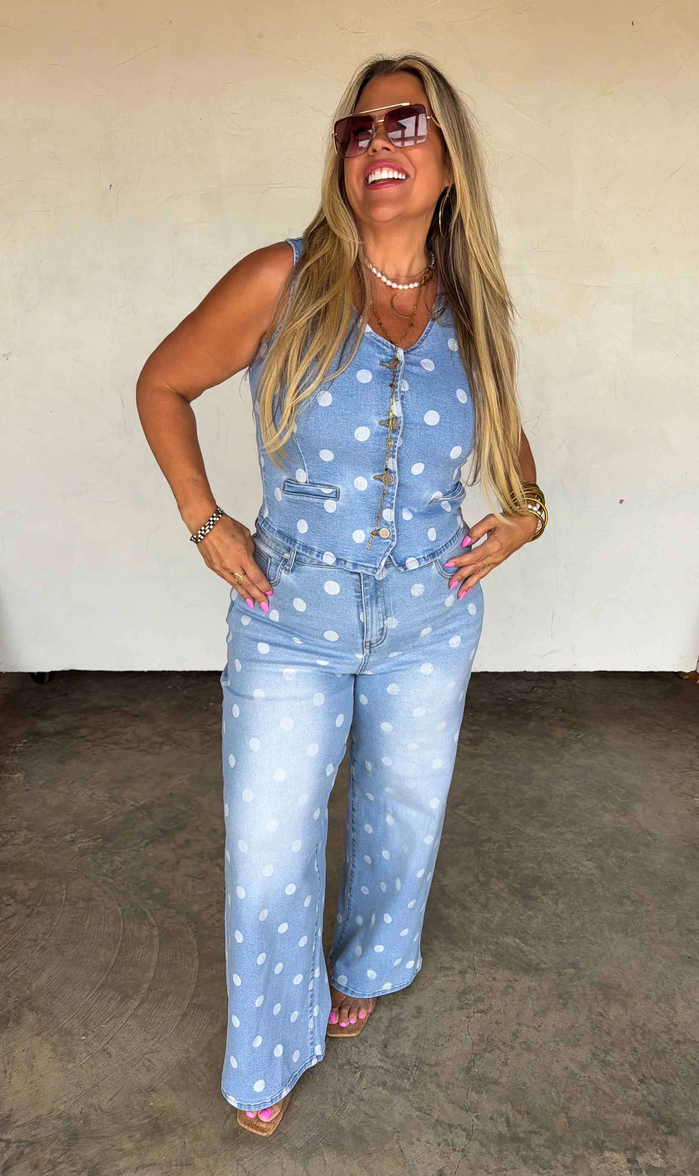 PREORDER- SPOT ON POLKA DOT JEANS