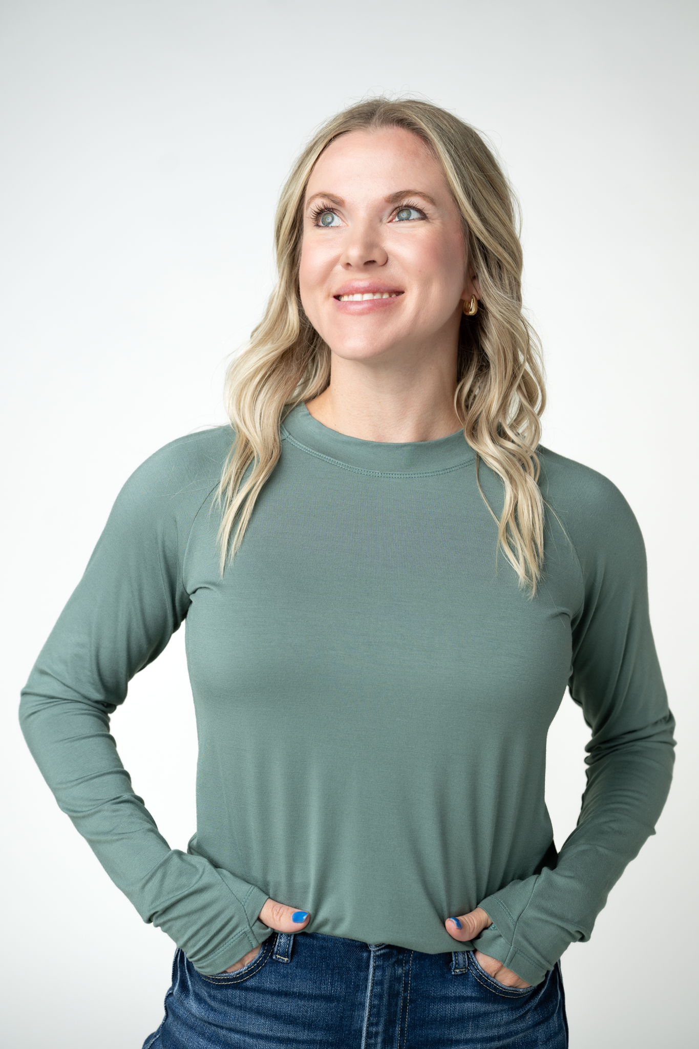 Blair Long Sleeve Top - Dusty Jade