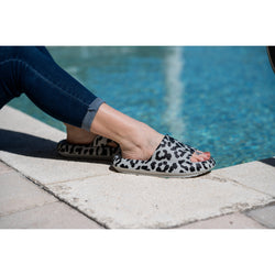 Ready to Ship | Gray Leopard Insanely Comfy -Beach or Casual Slides*