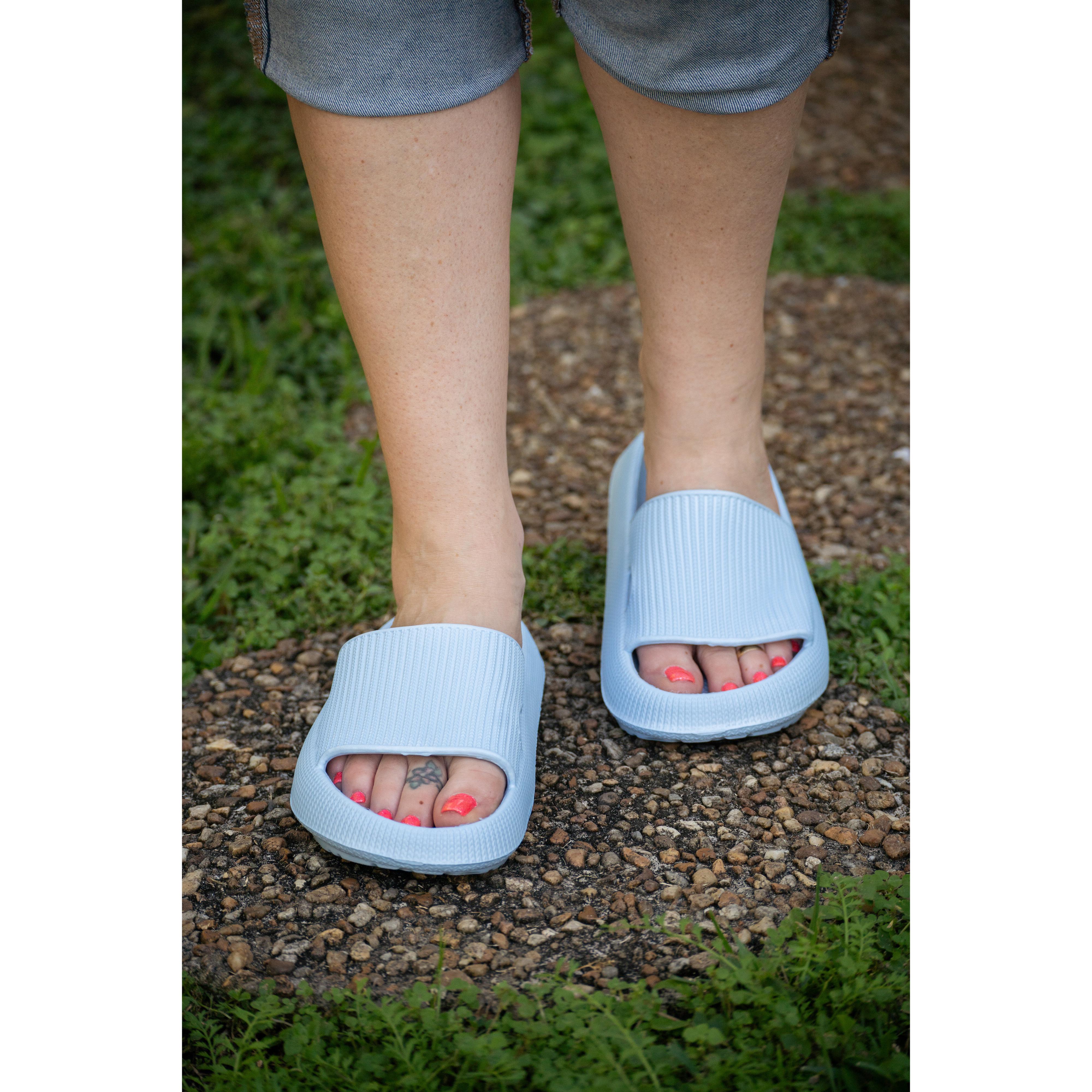 Ready to Ship | Blue Insanely Comfy -Beach or Casual Slides