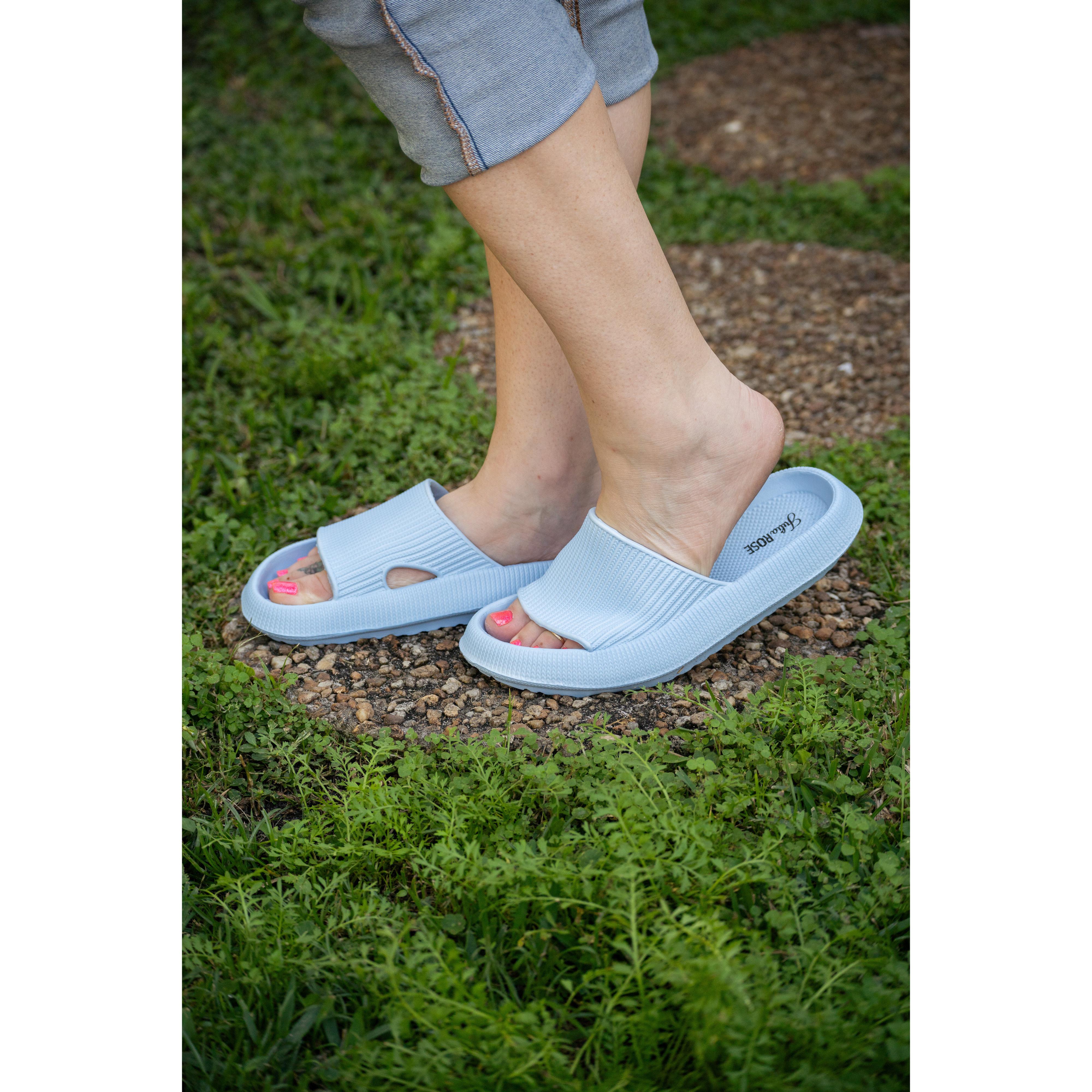 Ready to Ship | Blue Insanely Comfy -Beach or Casual Slides