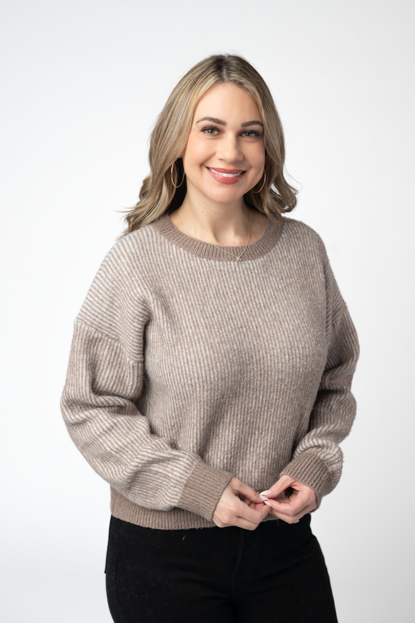 Josie Cozy Crew Sweater - Mocha