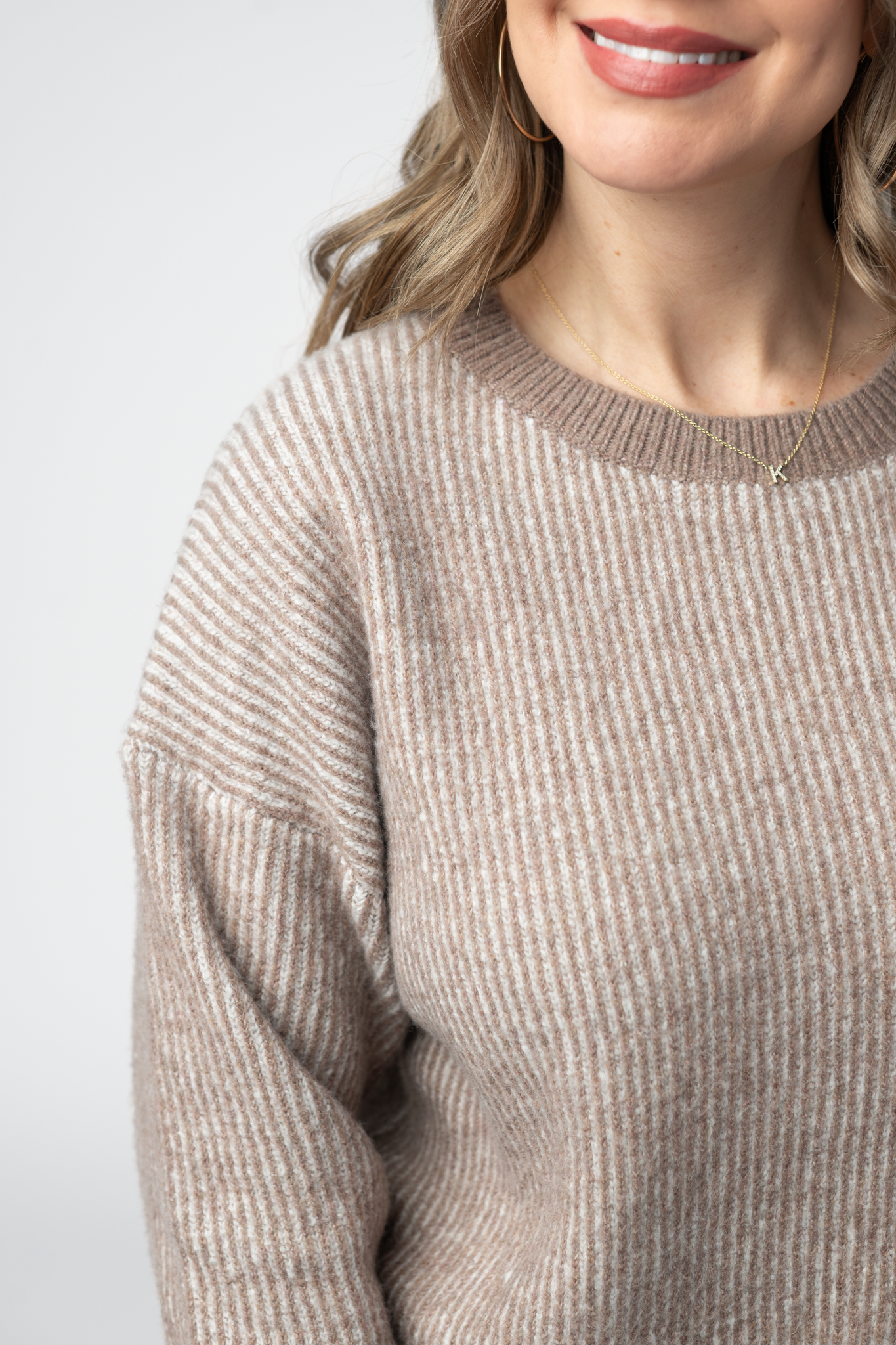 Josie Cozy Crew Sweater - Mocha