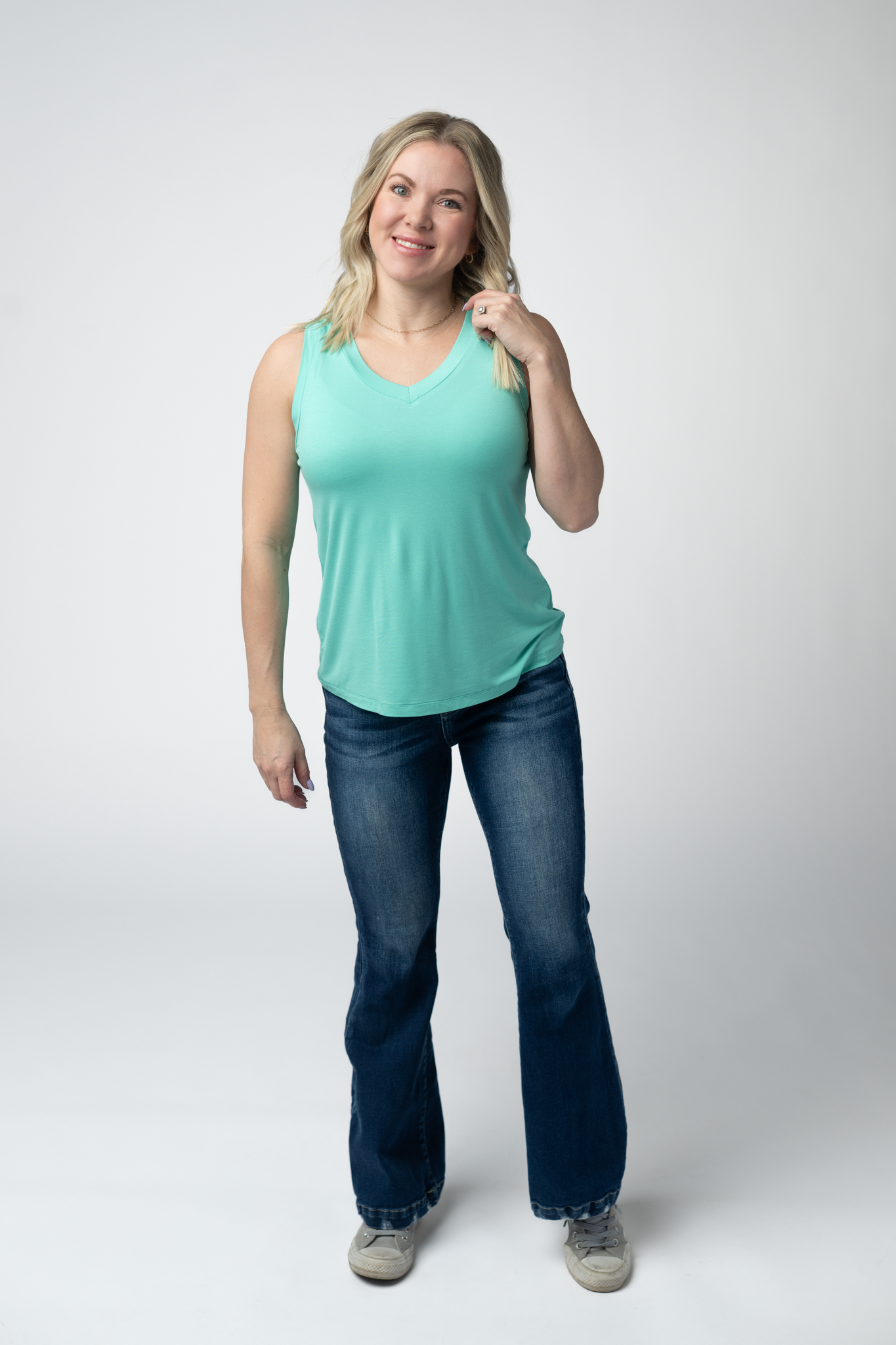 Noelle Tank - Turquoise