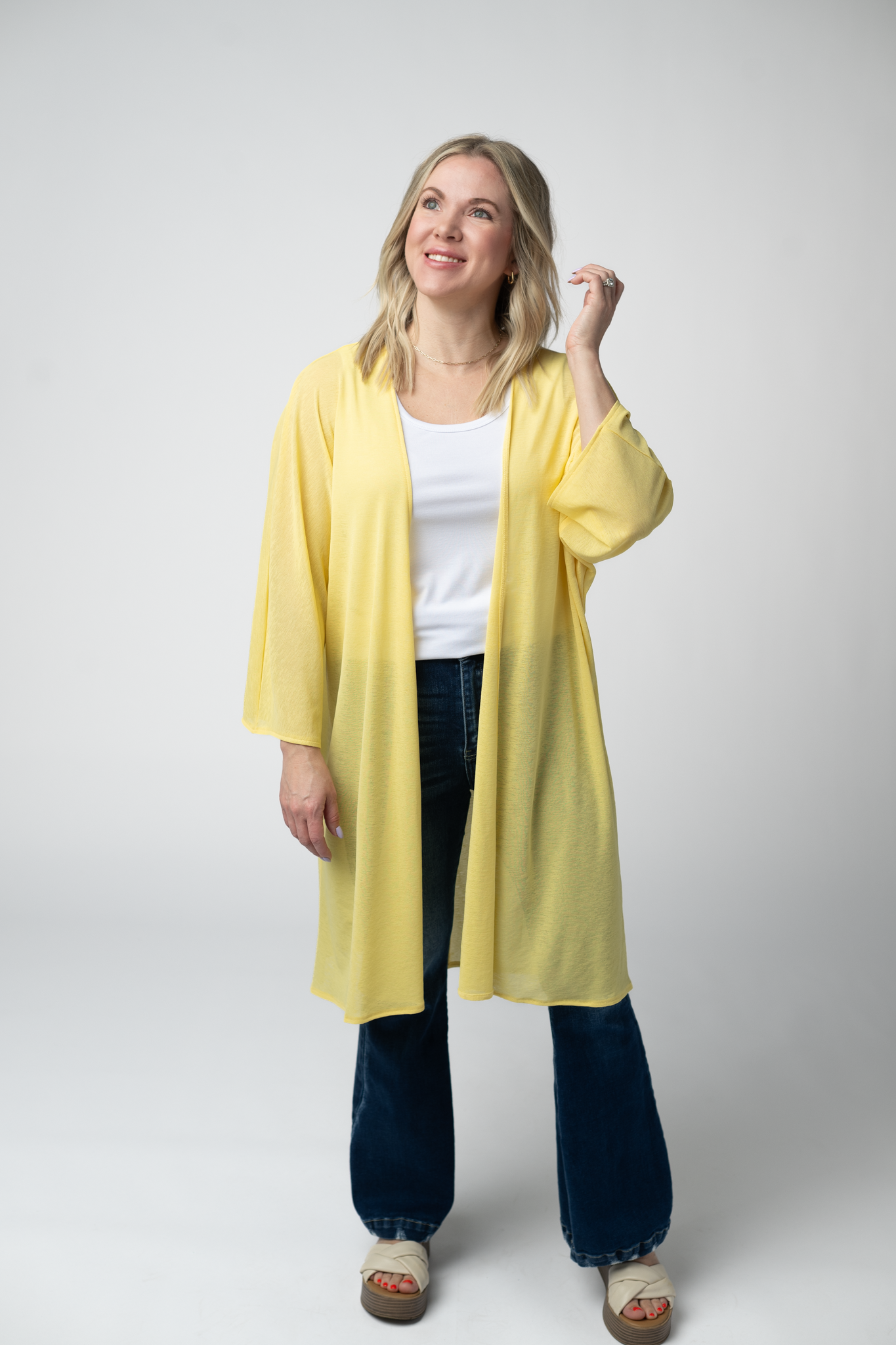 Ellie Cover-Up Kimono - Lemon
