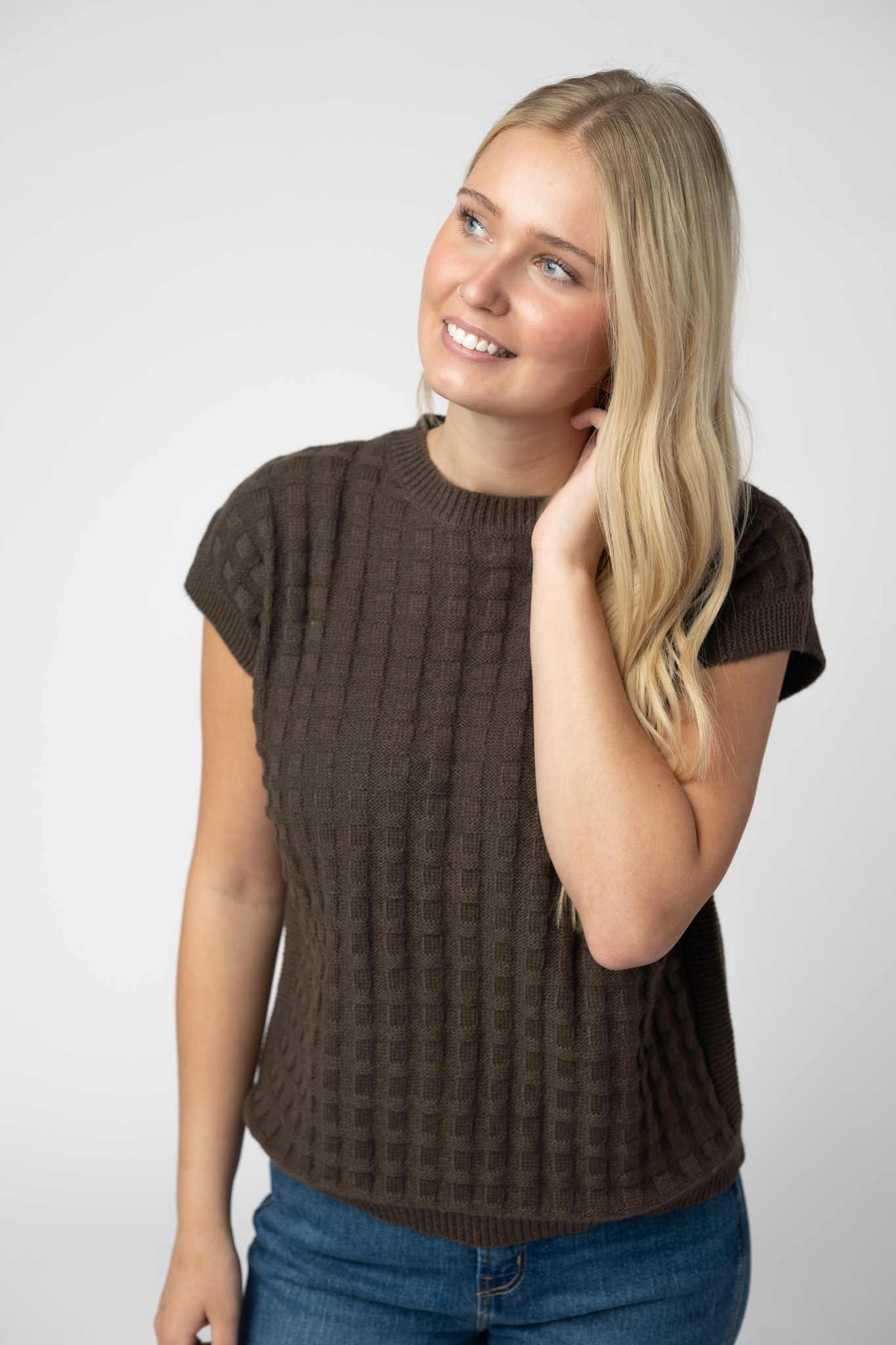 Kelly Knitted Top - Brown