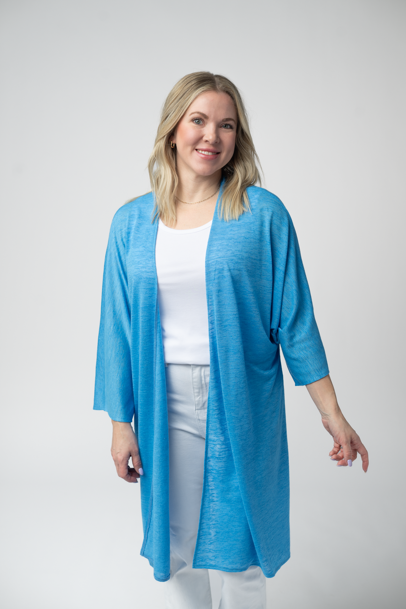 Ellie Cover-Up Kimono - Light Blue