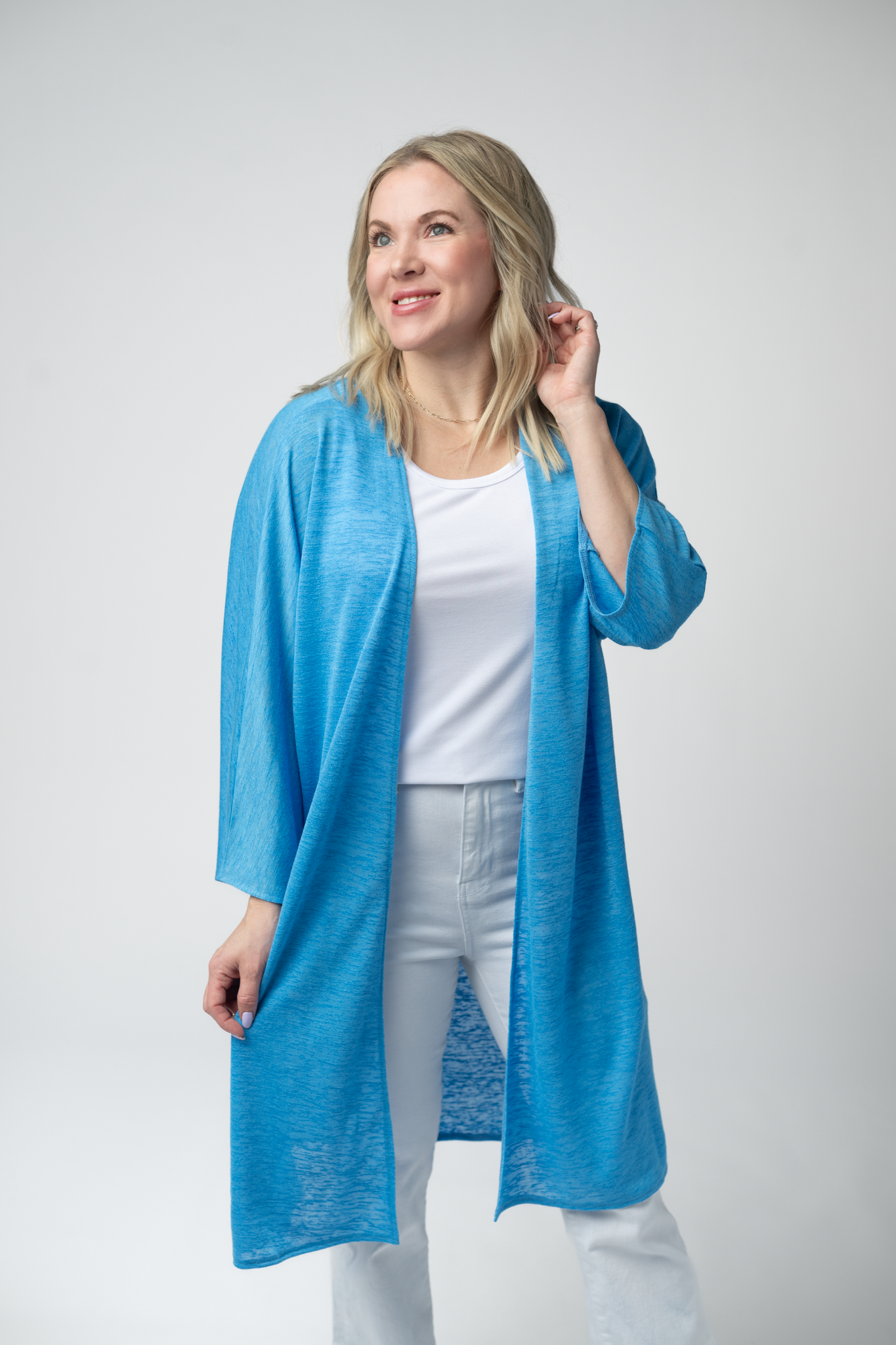 Ellie Cover-Up Kimono - Light Blue