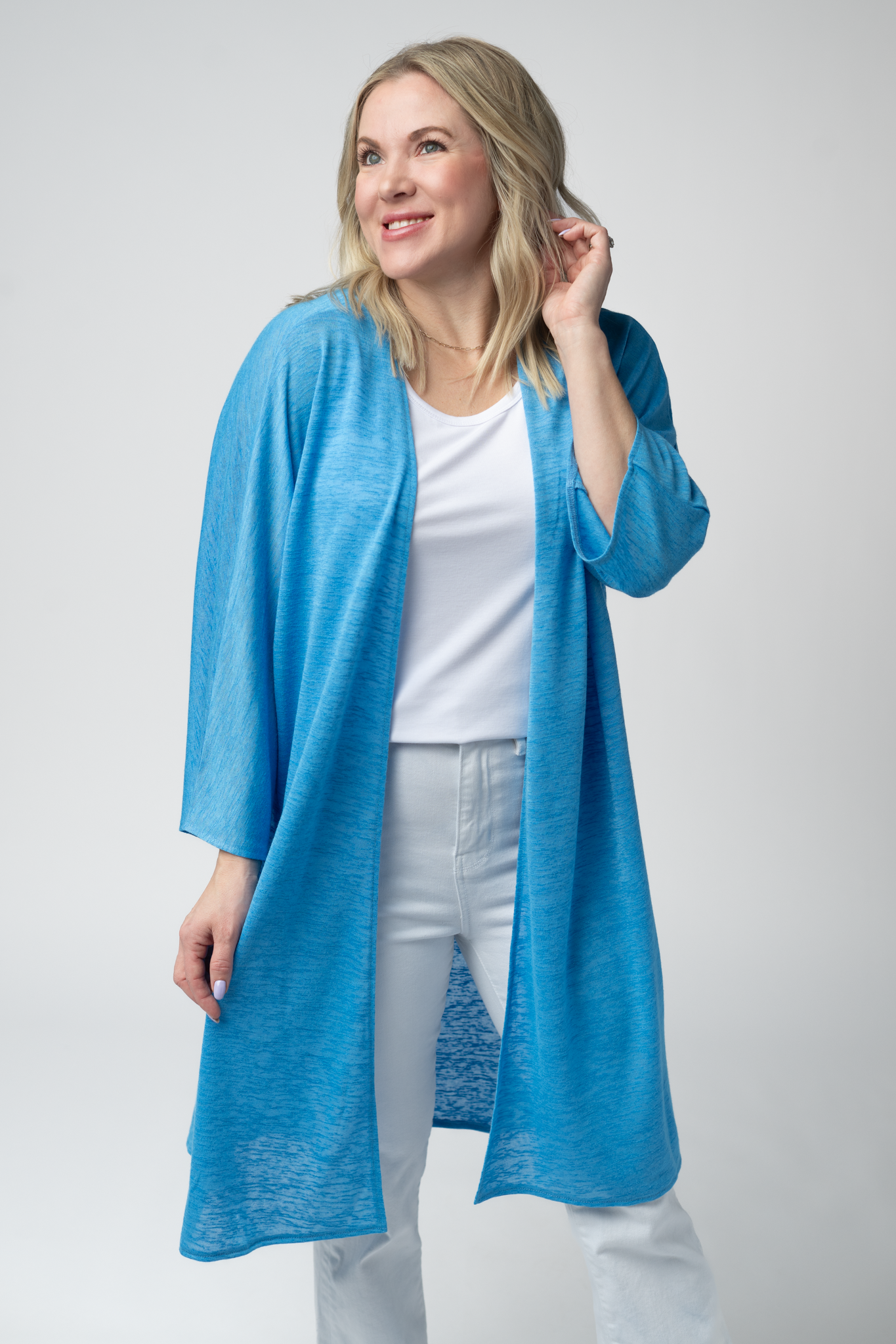 Ellie Cover-Up Kimono - Light Blue