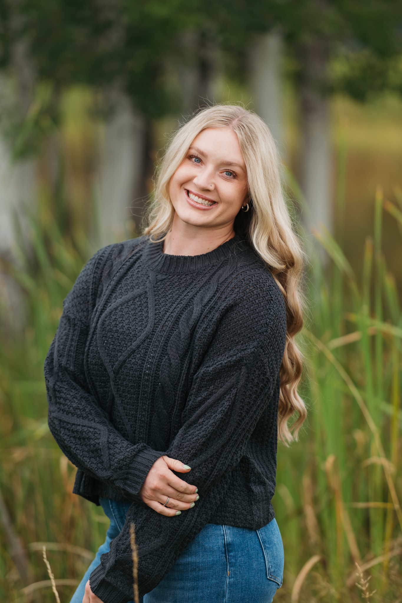 Cable Knit Sweater - Charcoal