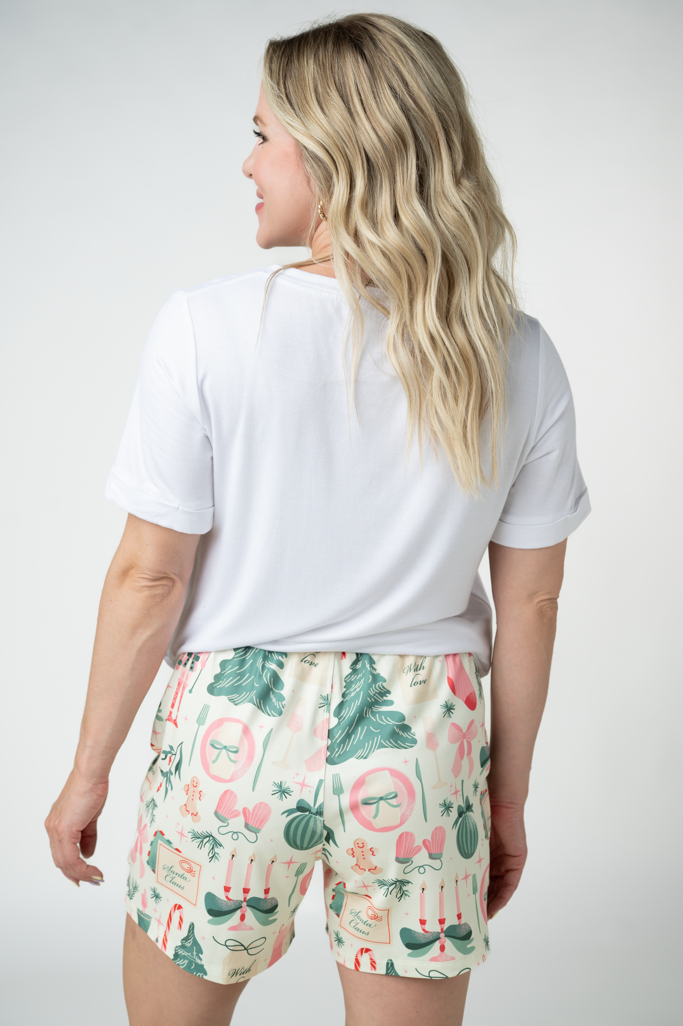 Jamie Lounge Shorts - Pink Pine Noel