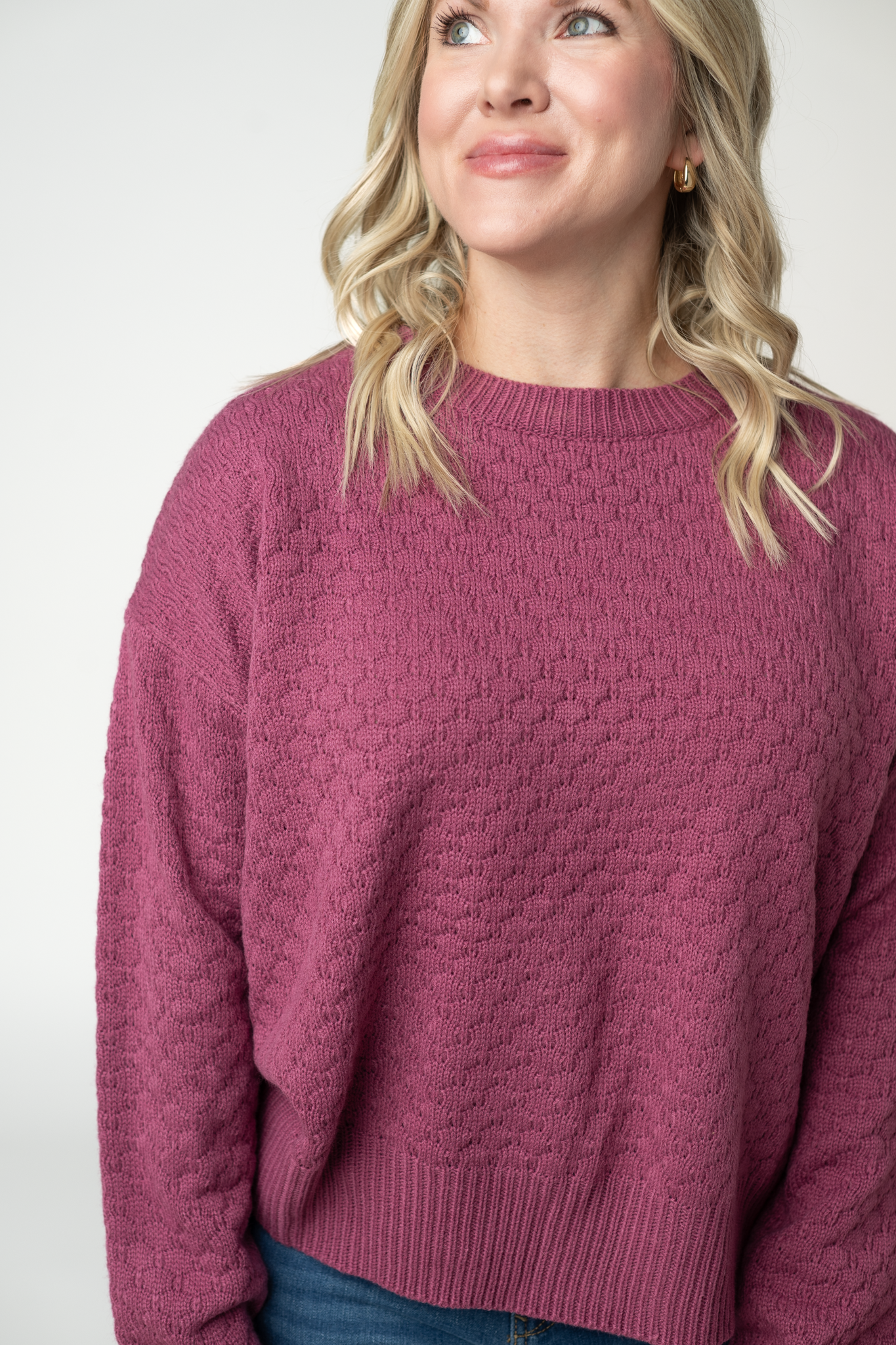 Gianna Pullover Sweater - Raspberry