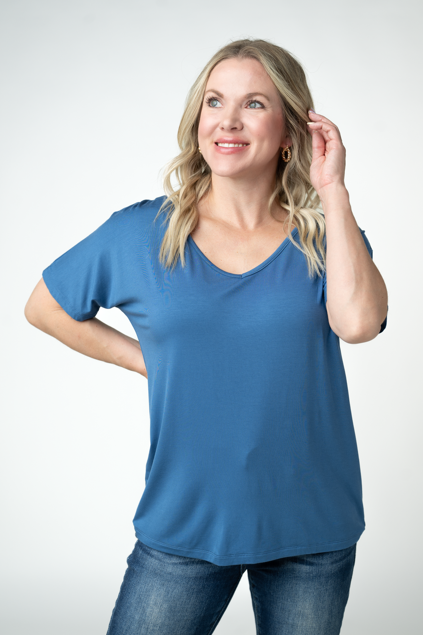 Chloe Cozy Top - Winter Blue