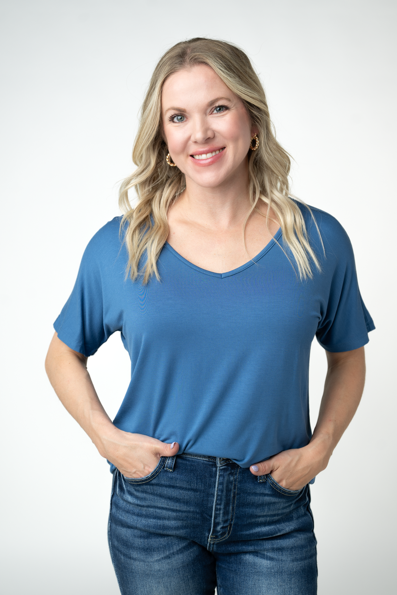 Chloe Cozy Top - Winter Blue