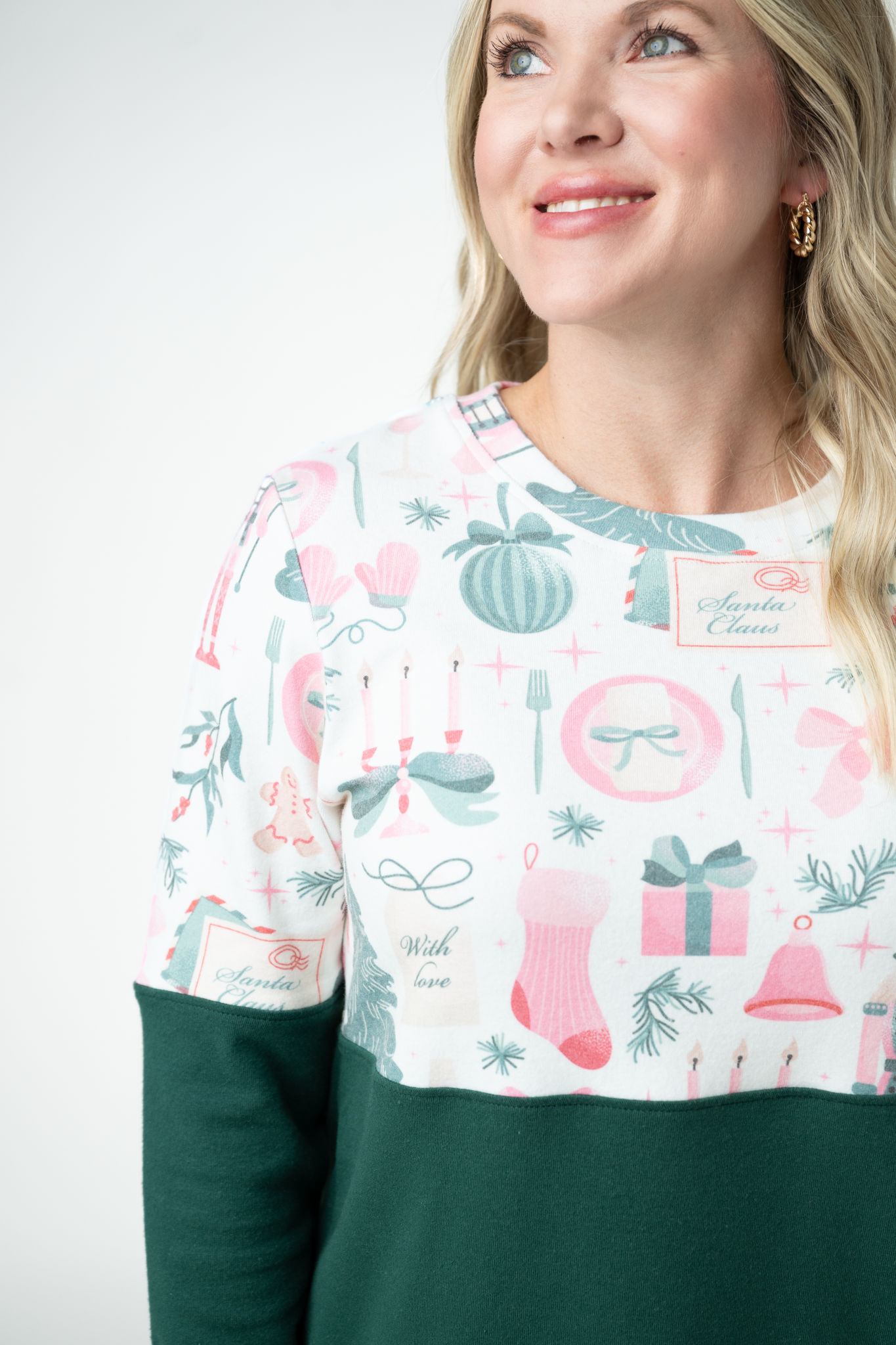 Natalie Pullover - Pink Pine Noel and Evergreen