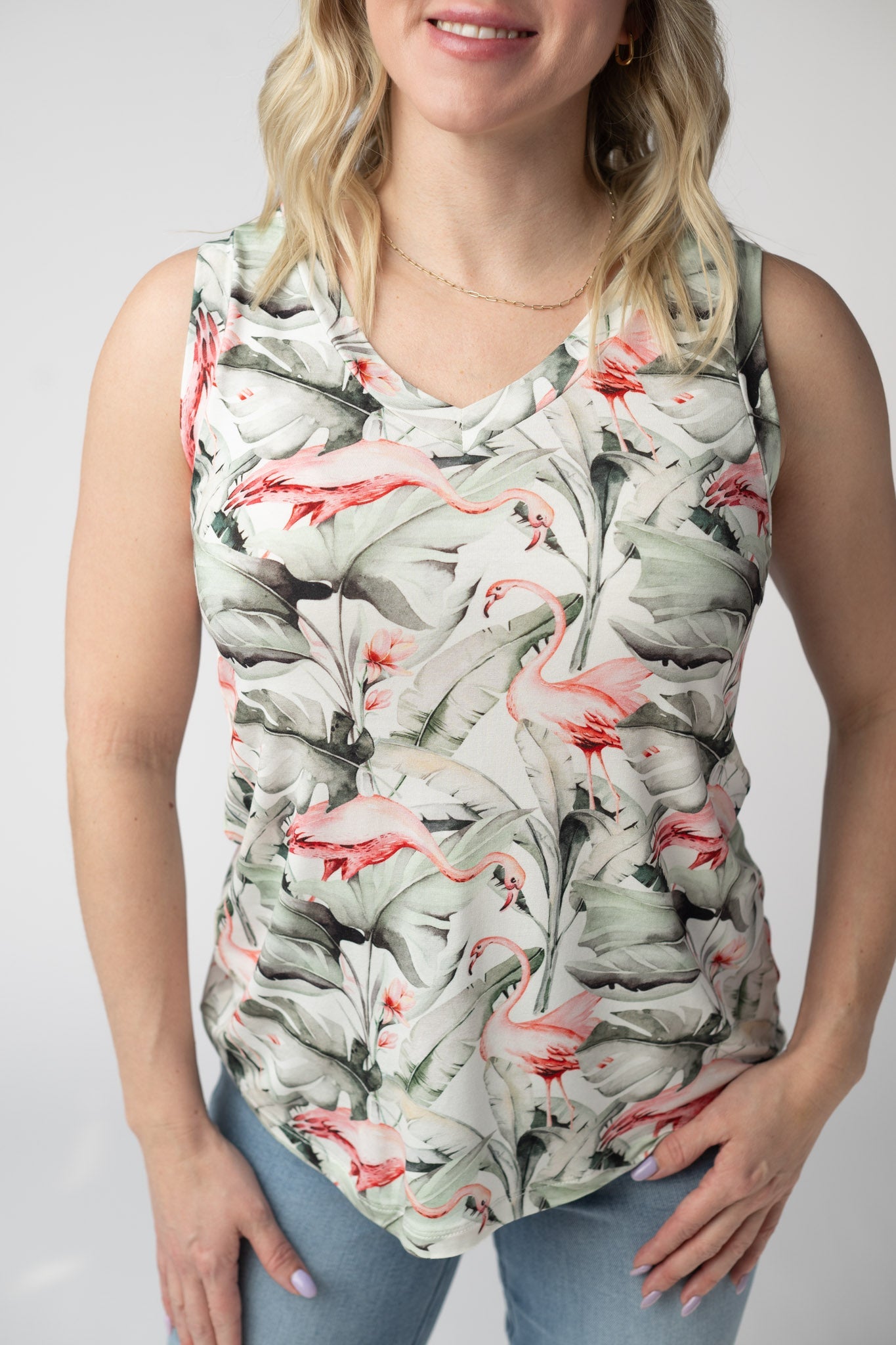 Noelle Tank - Flamingos