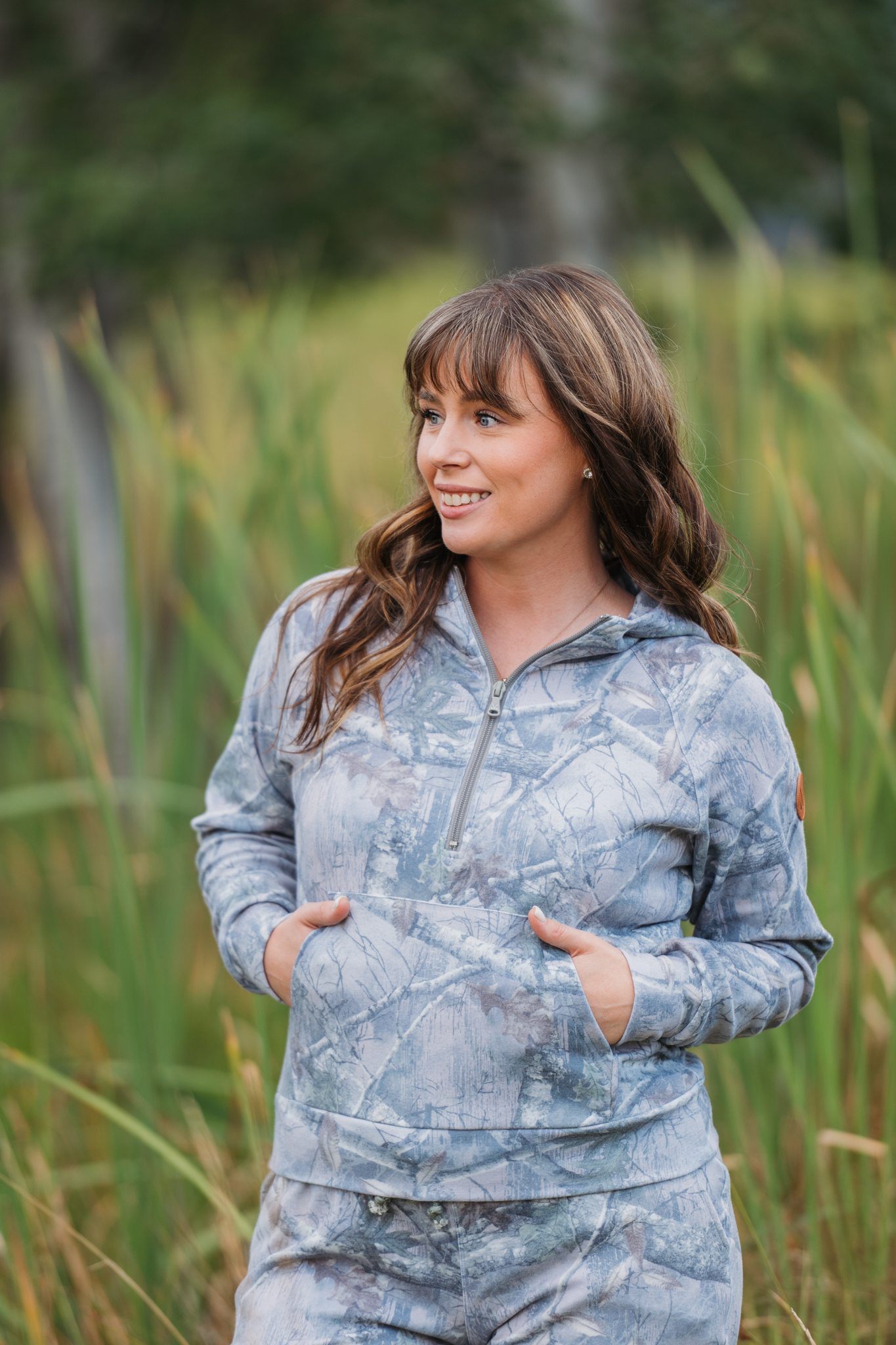 Shorter Halfzip Hoodie - Camo