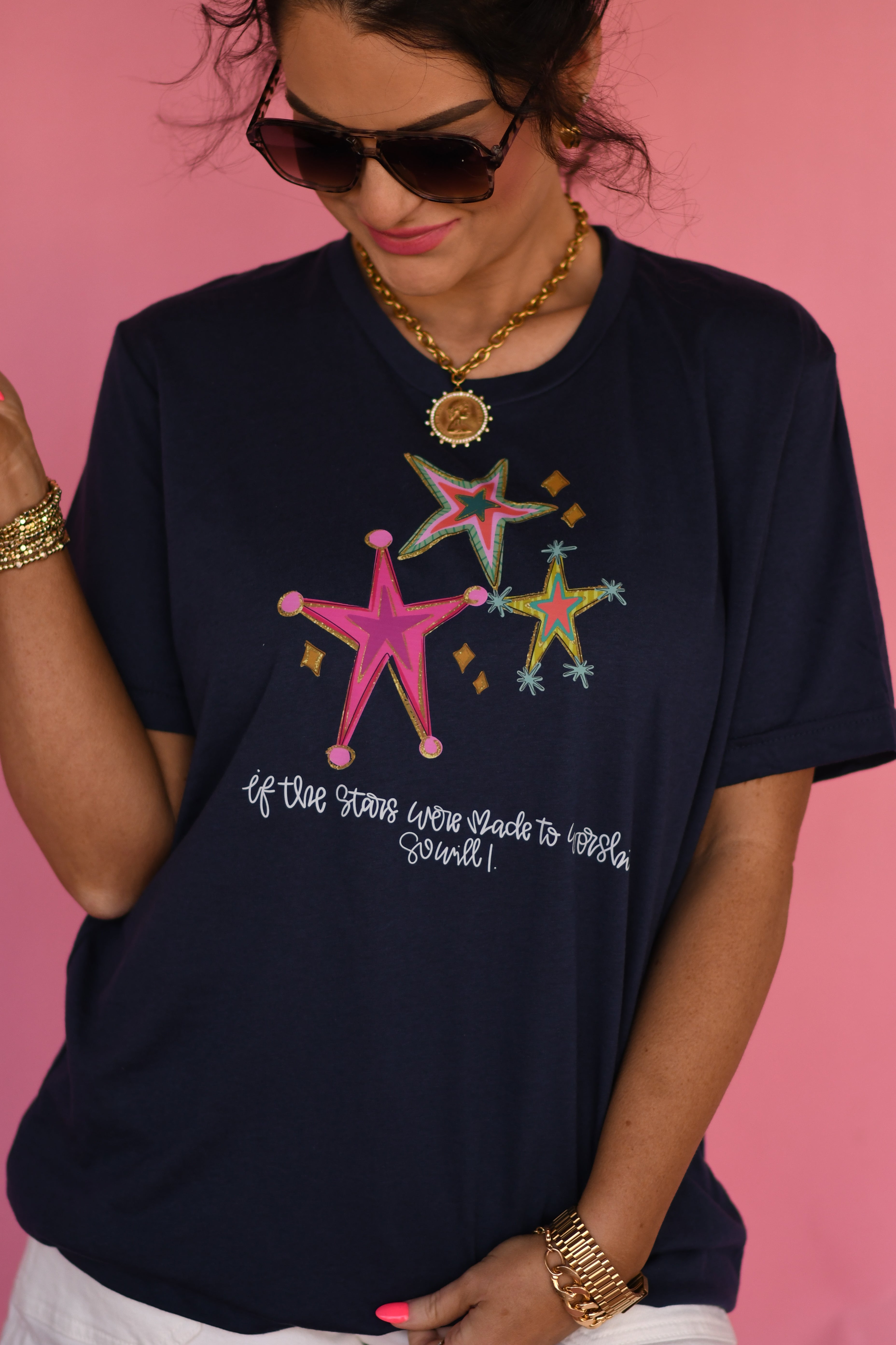 If The Stars Were Made To Worship So Will I Tee