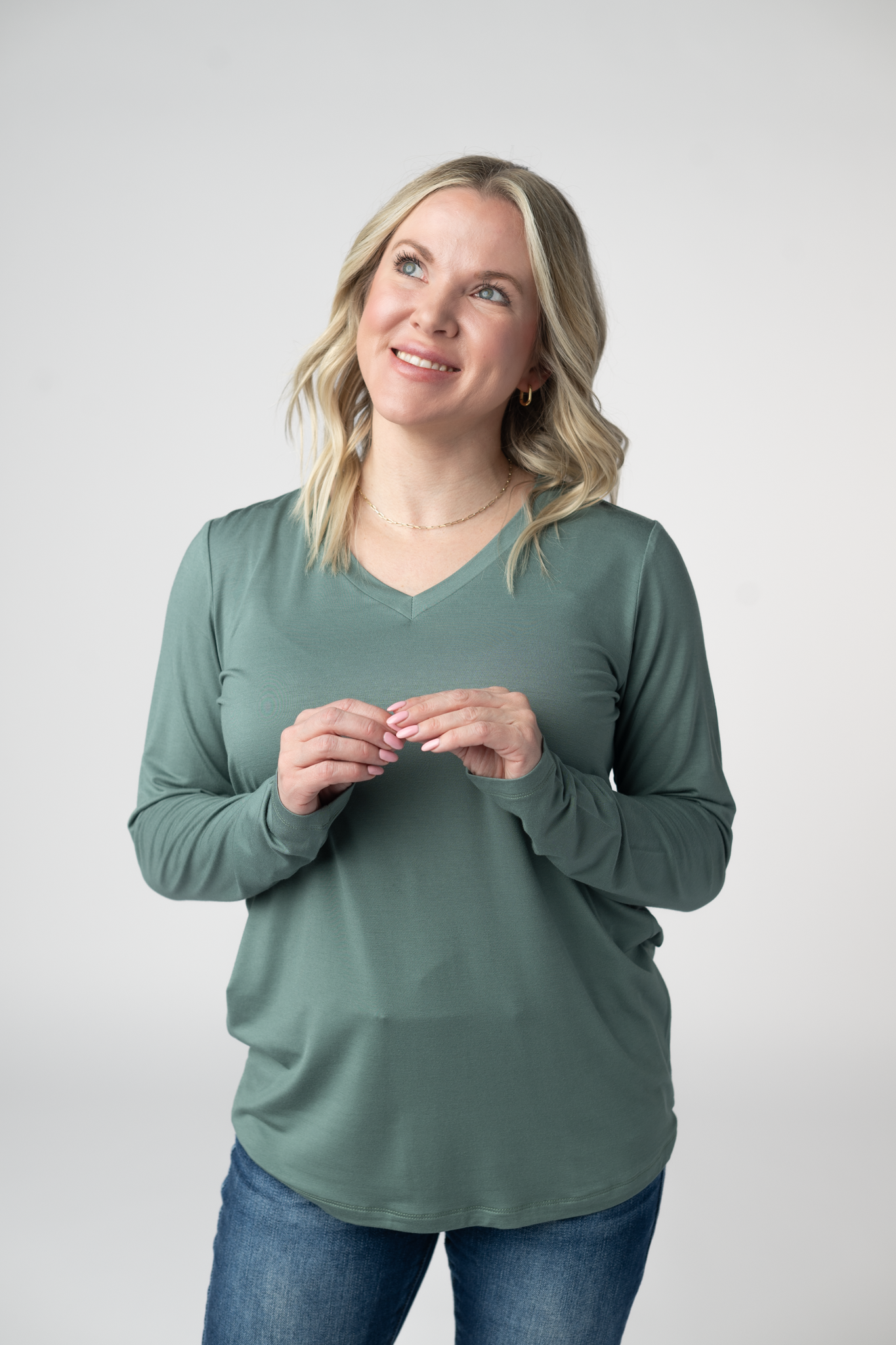 Larissa Long Sleeve - Dusty Jade