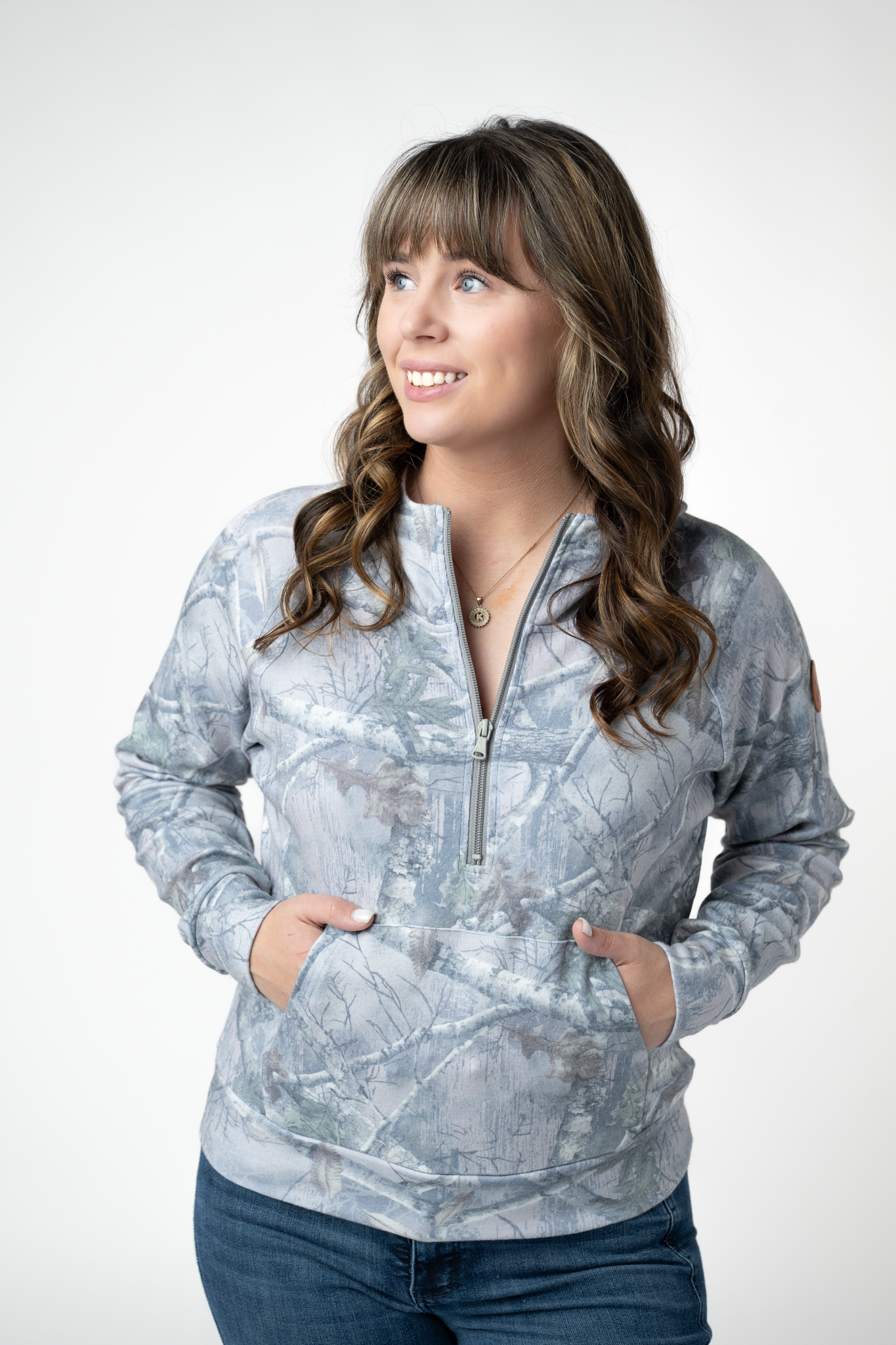 Shorter Halfzip Hoodie - Camo