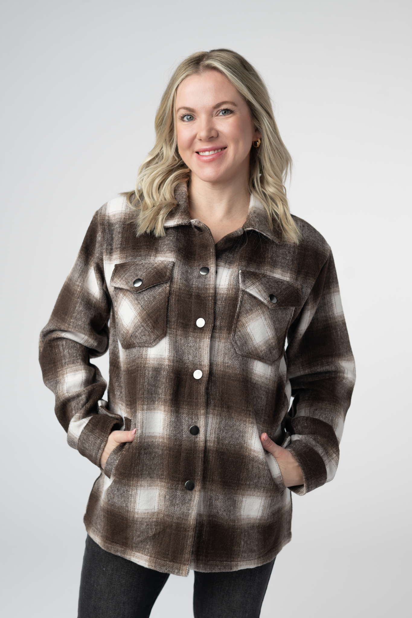 Norah Shacket - Brown Plaid