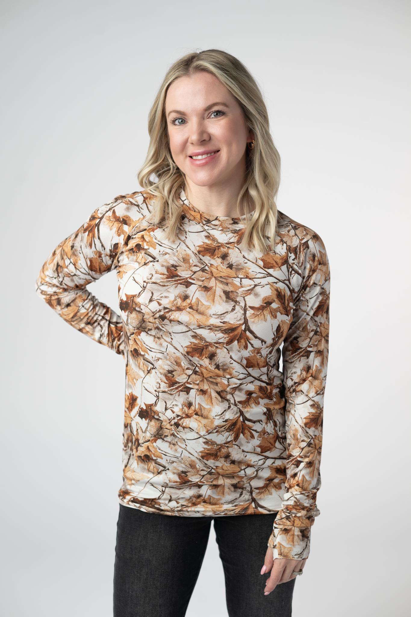 Blair Long Sleeve Top - Woodsy Camo