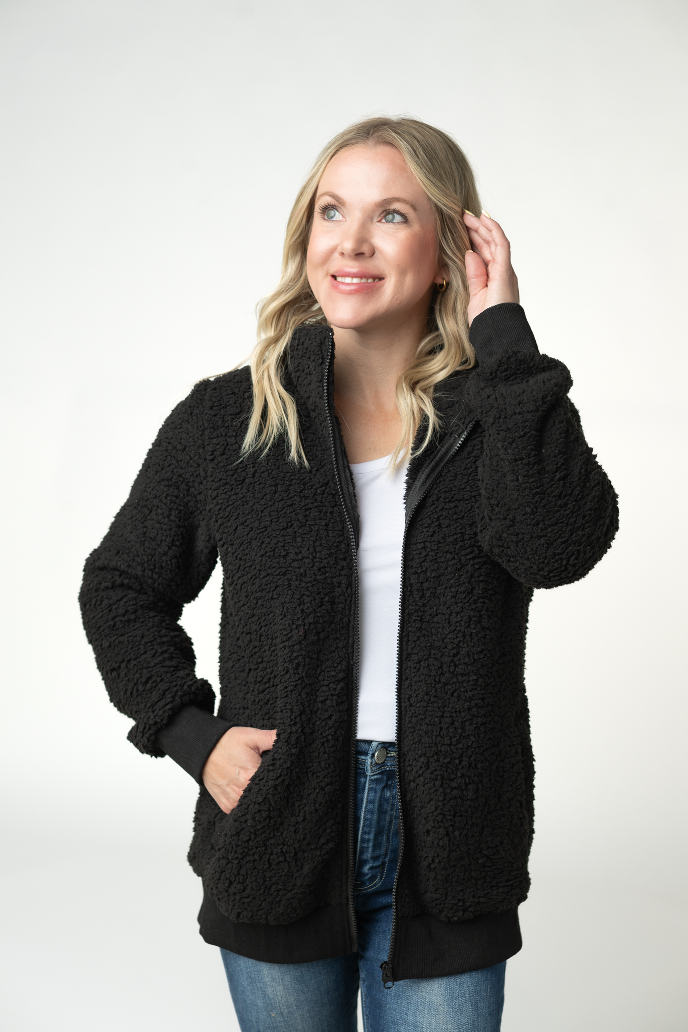 Skylar Sherpa Fullzip - Black