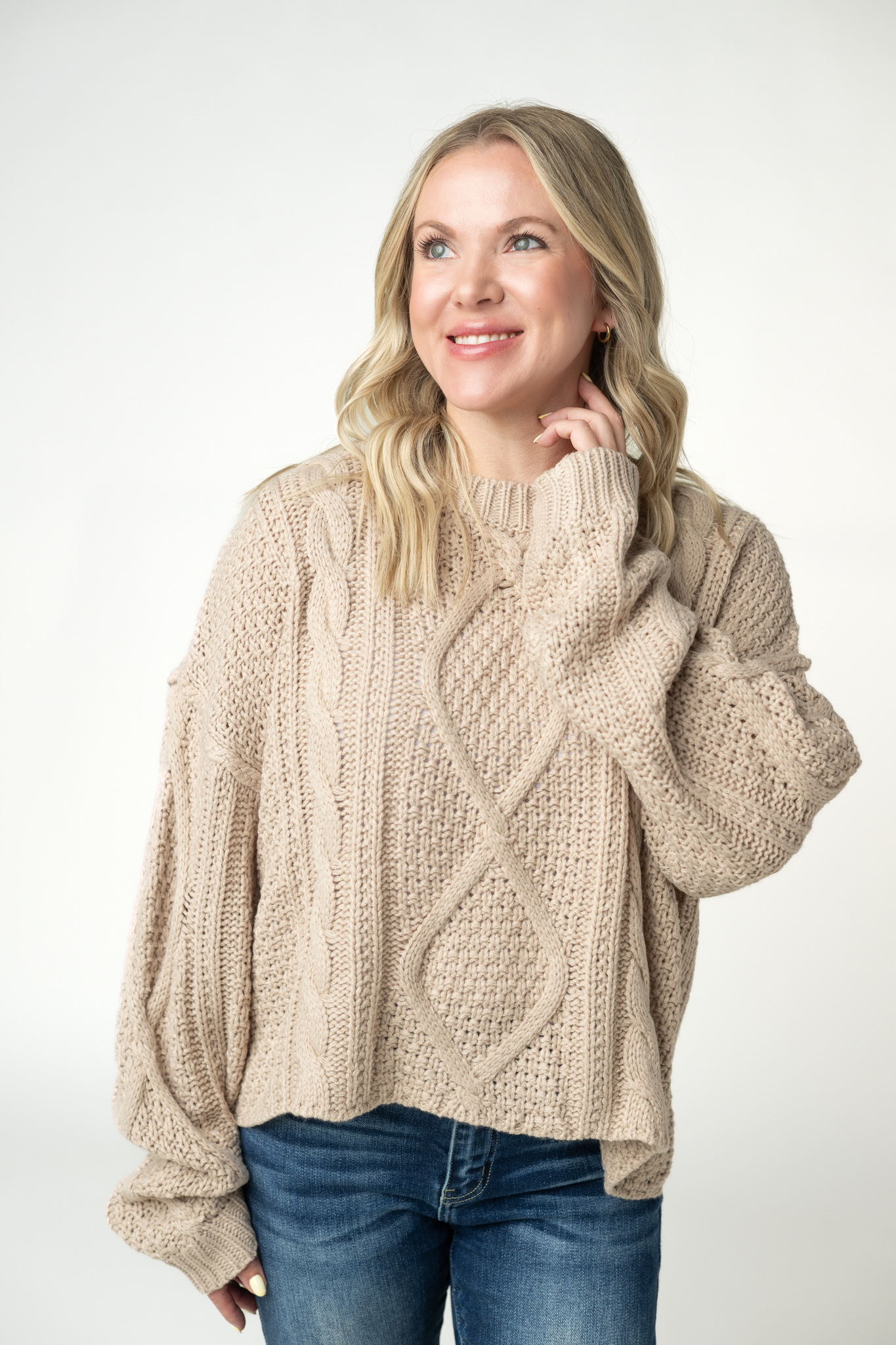 Cable Knit Sweater - Latte