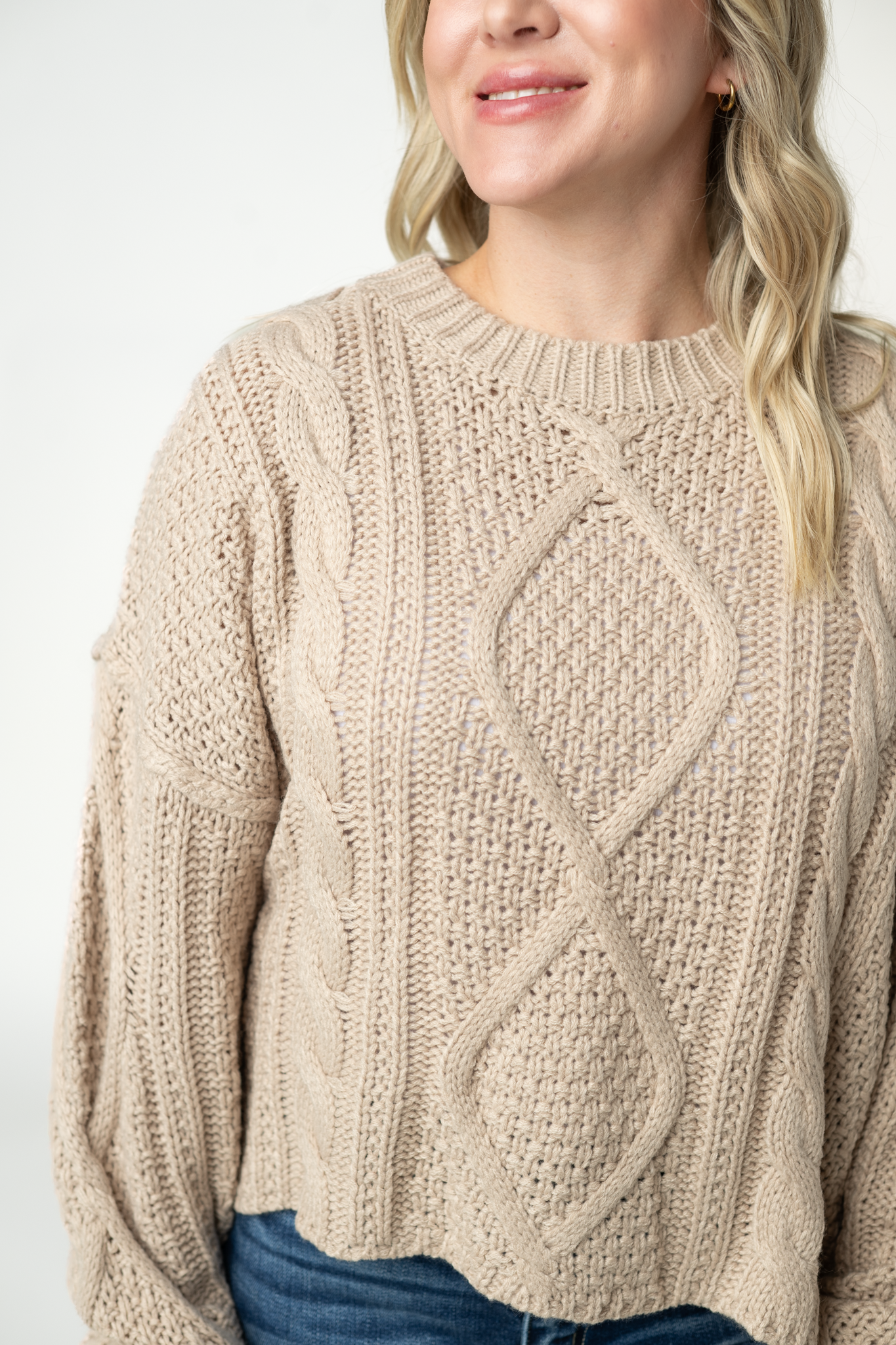 Cable Knit Sweater - Latte