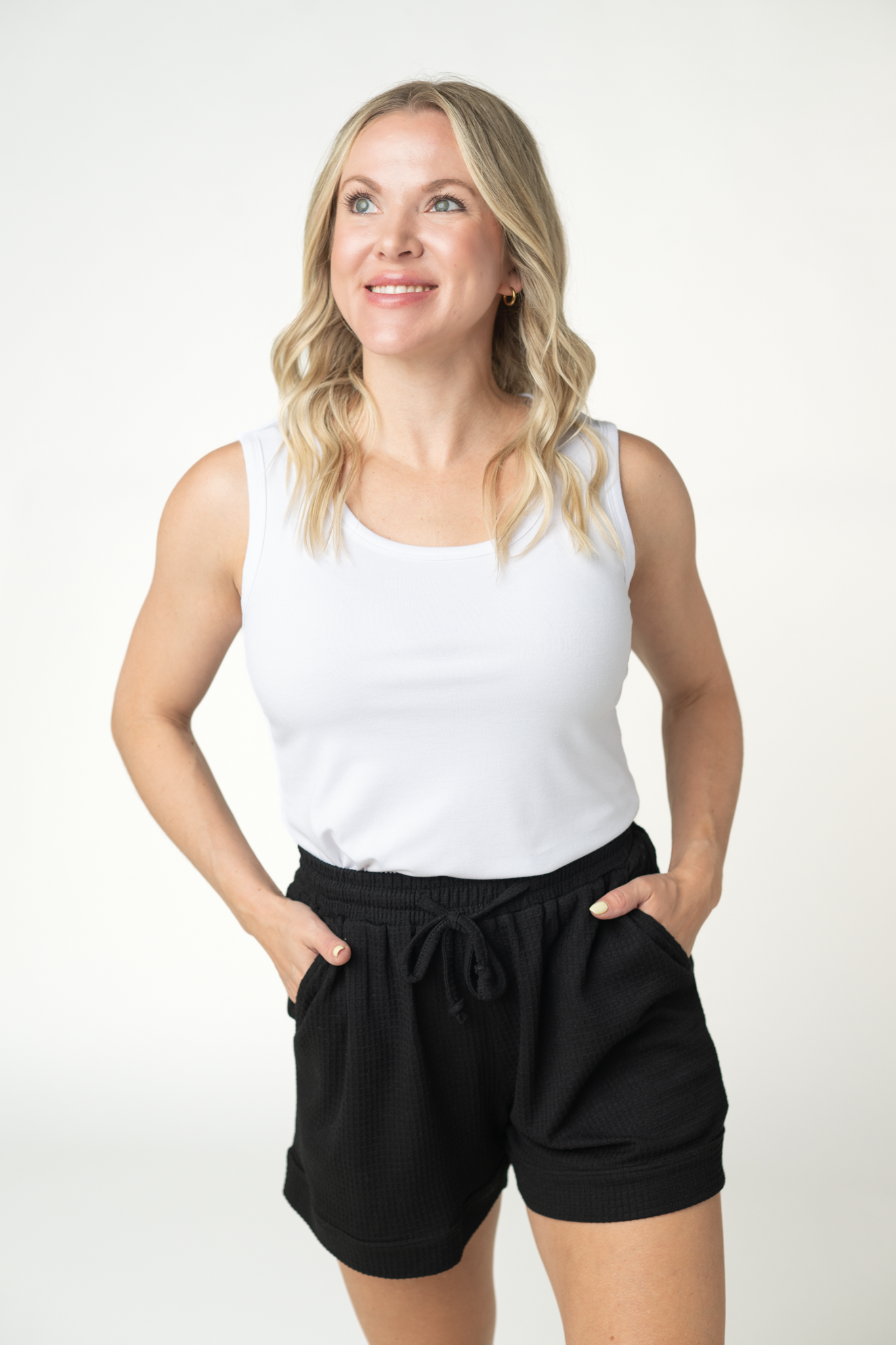 Weslie Waffle Shorts - Black