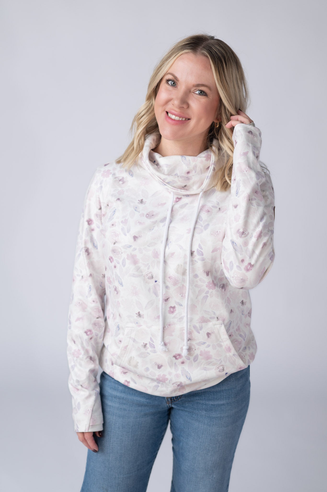 Soft Funnel Neck - Blush Floral