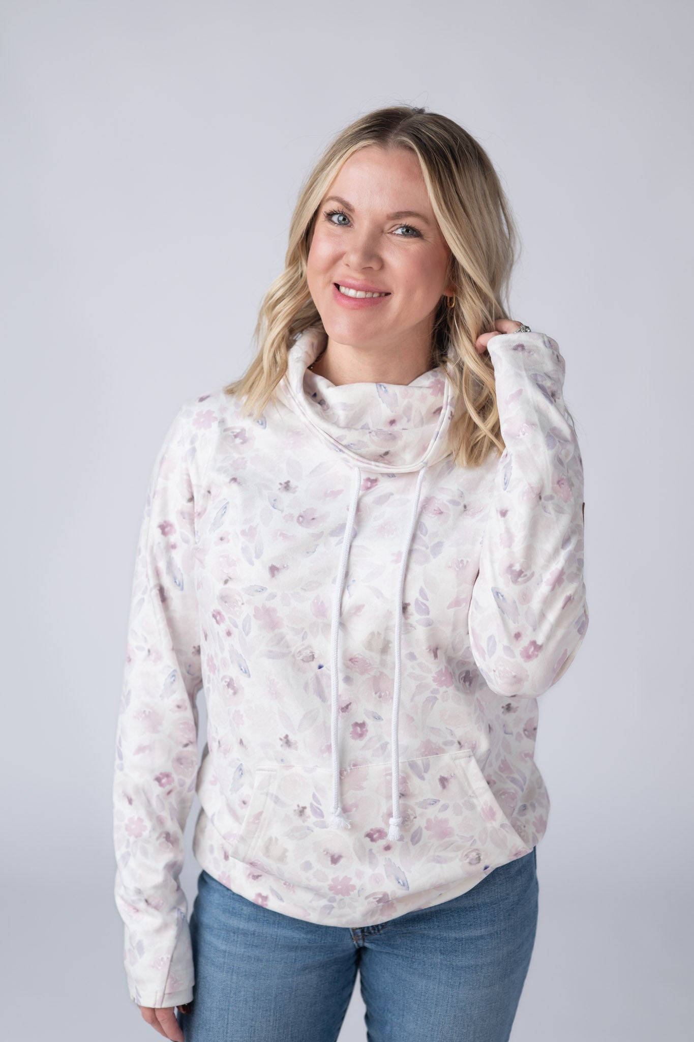 Soft Funnel Neck - Blush Floral