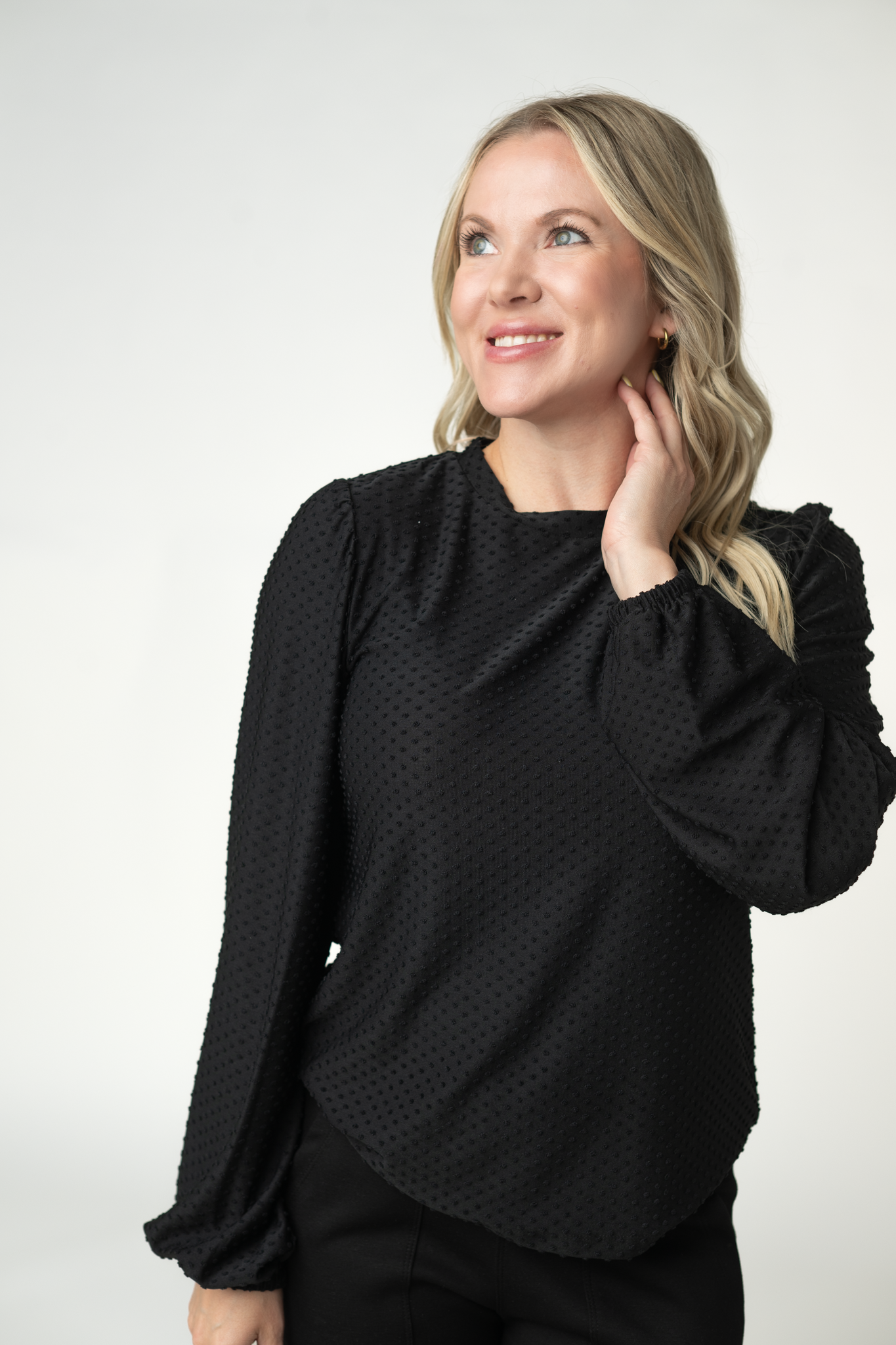 Miranda Dot Top - Black