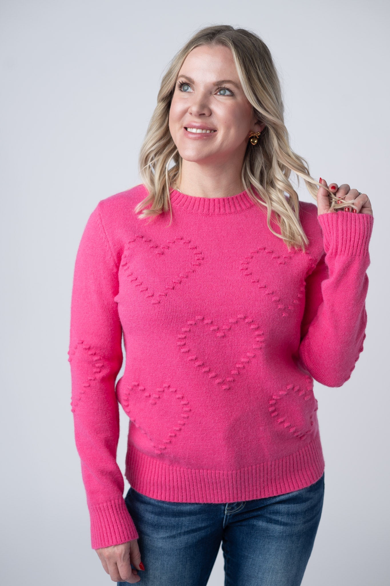 Be Mine Sweater - Hot Pink