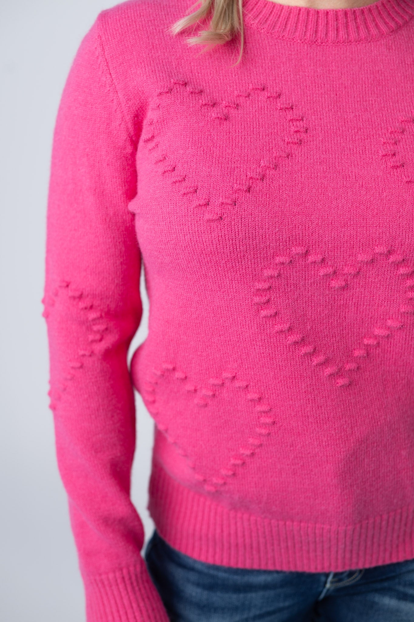 Be Mine Sweater - Hot Pink