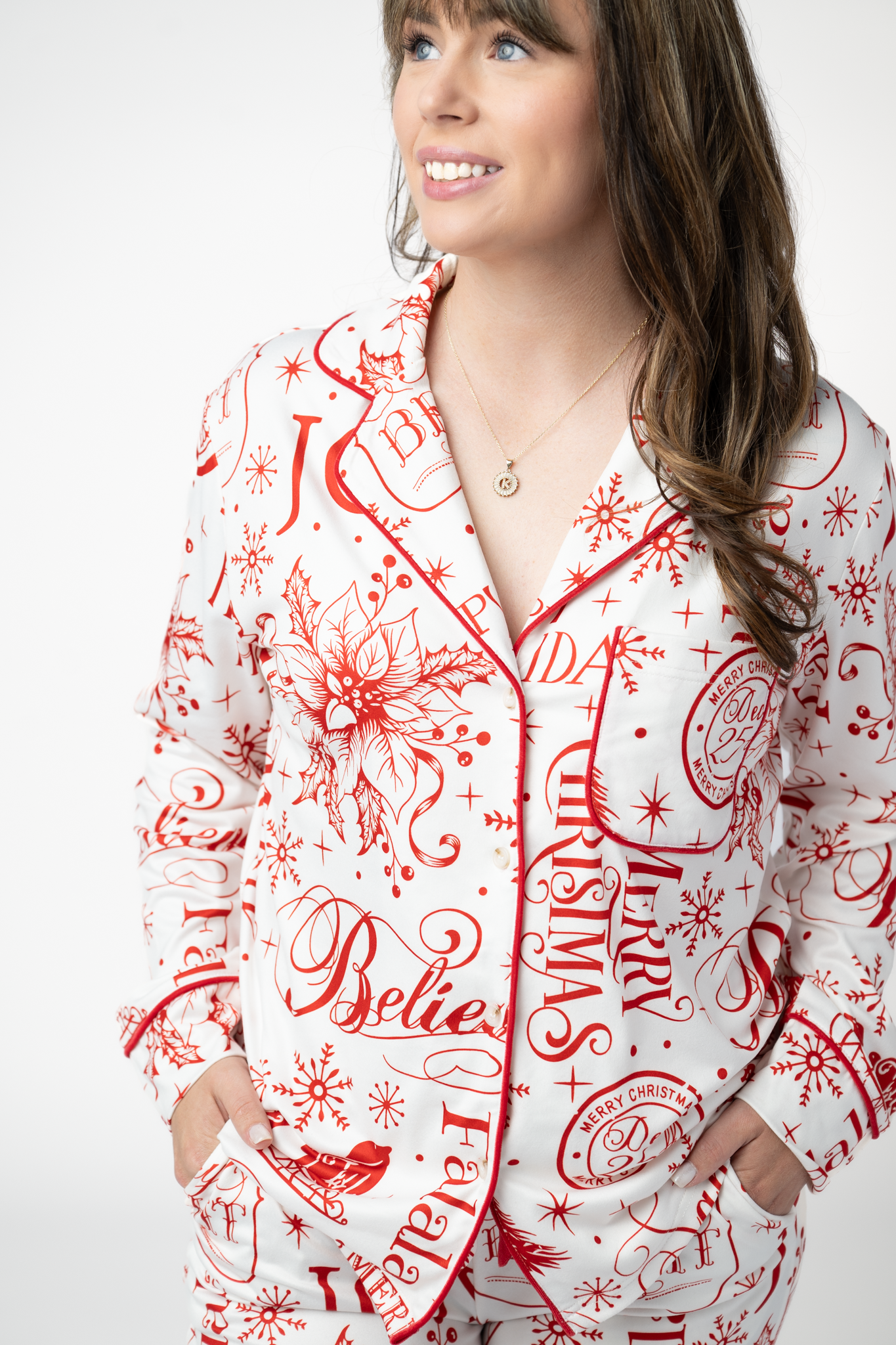 Pajama Top and Pants Set - Merry & Bright