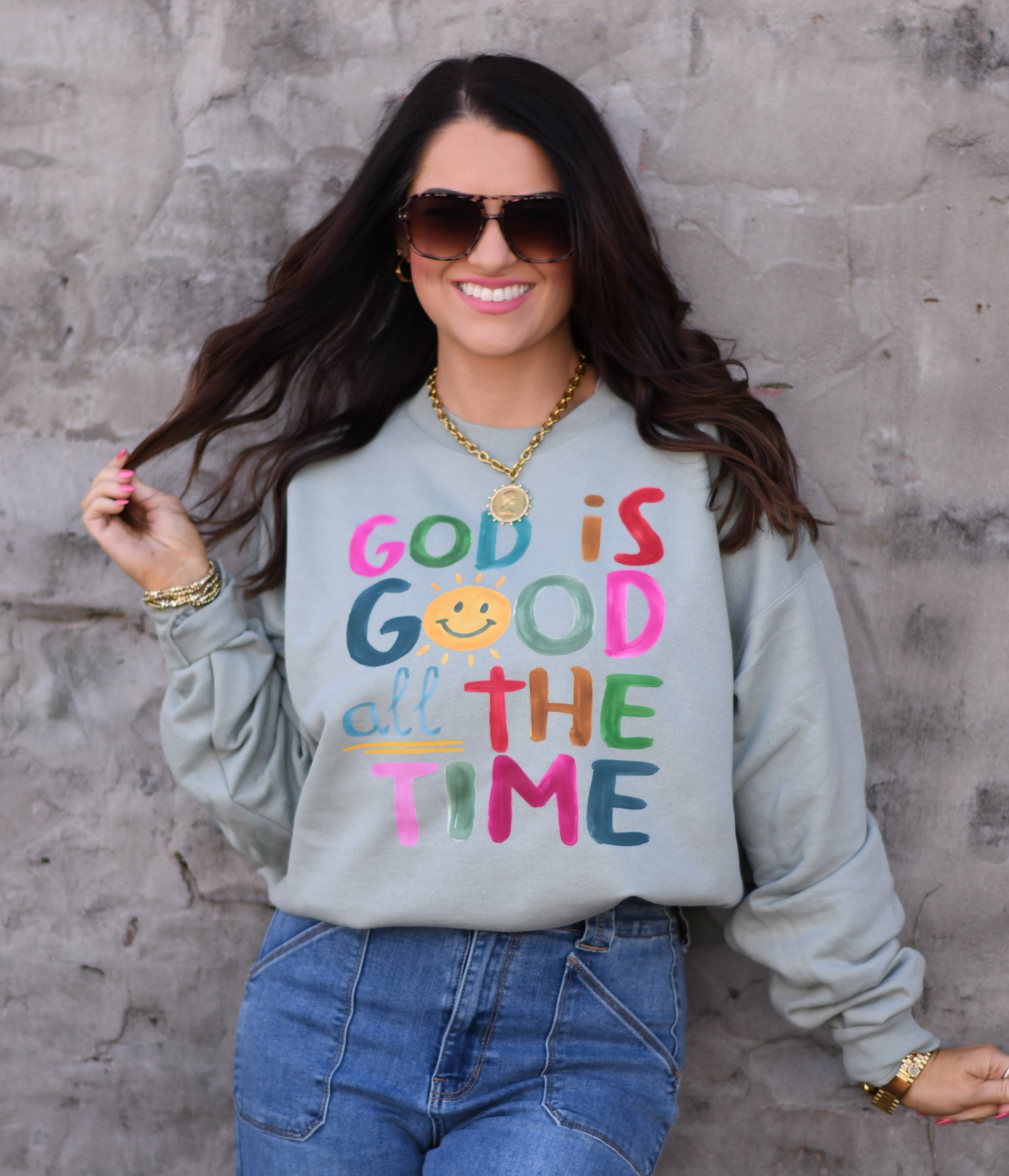 God Is Good All The Time Watercolor Sweatshirt/Tee