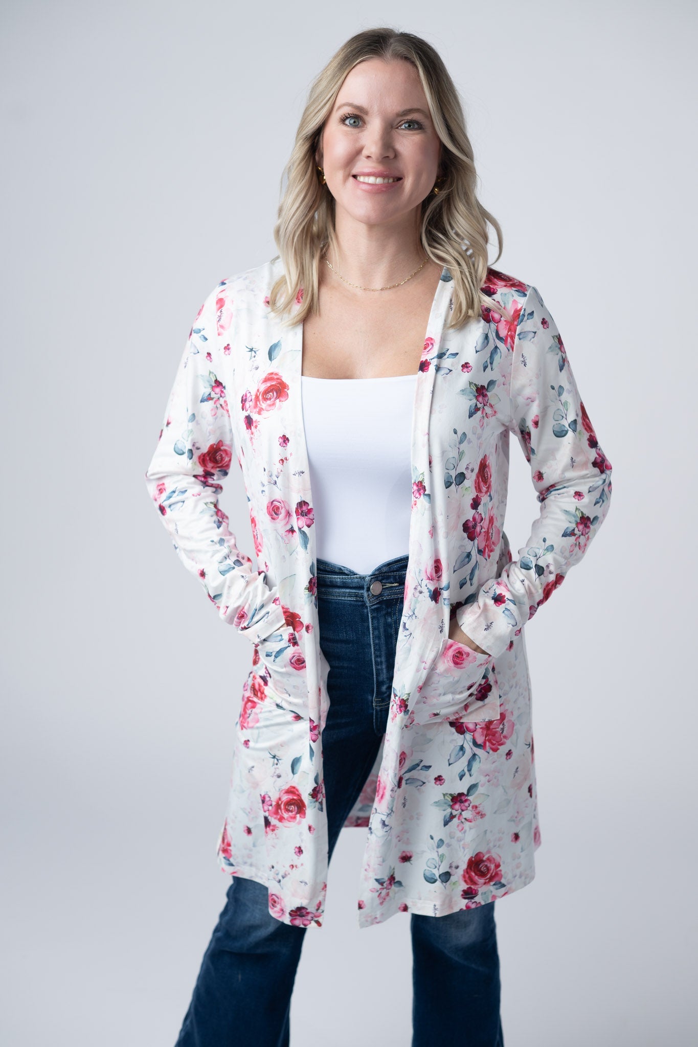 Classic Cardigan - Pink Bloom