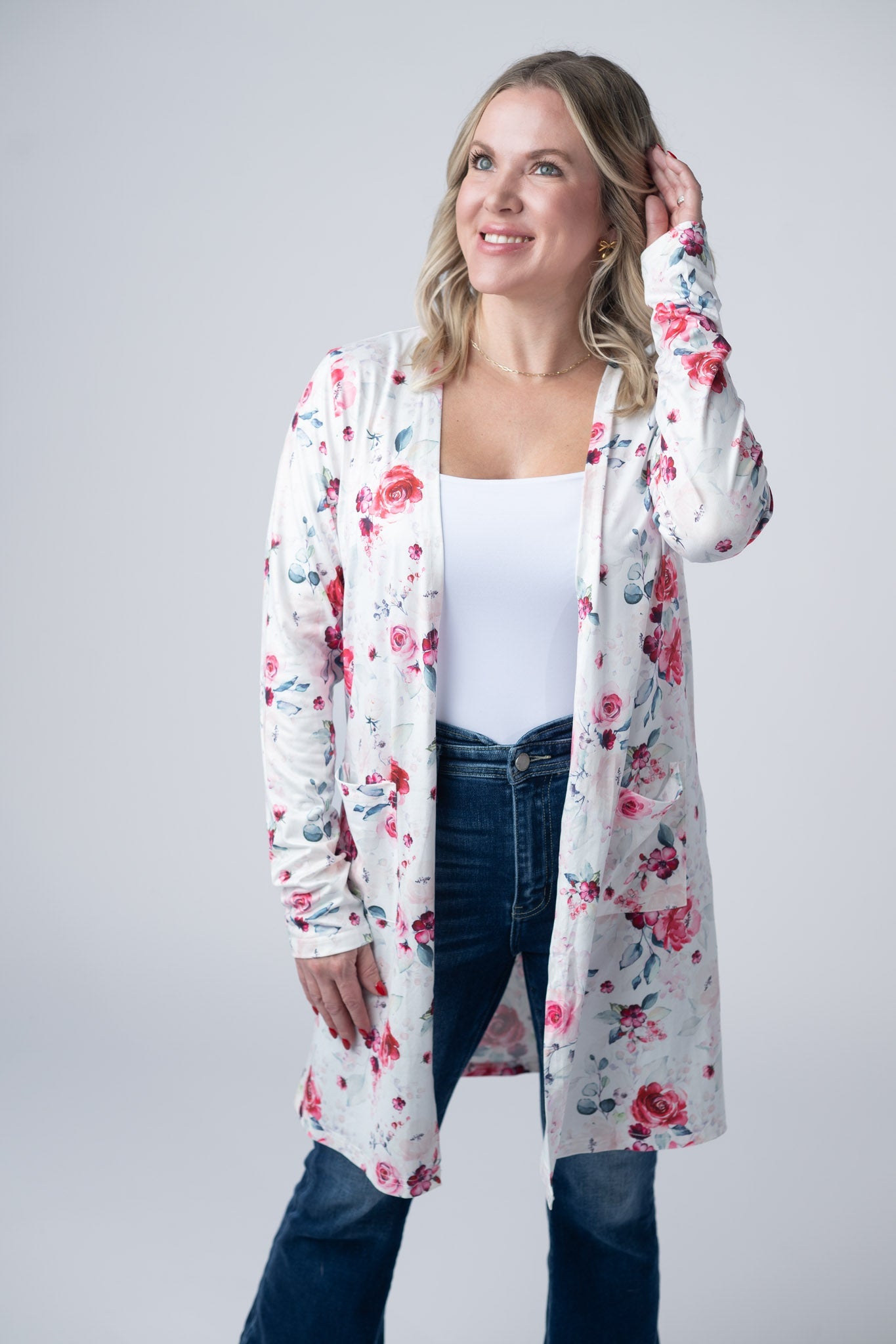 Classic Cardigan - Pink Bloom