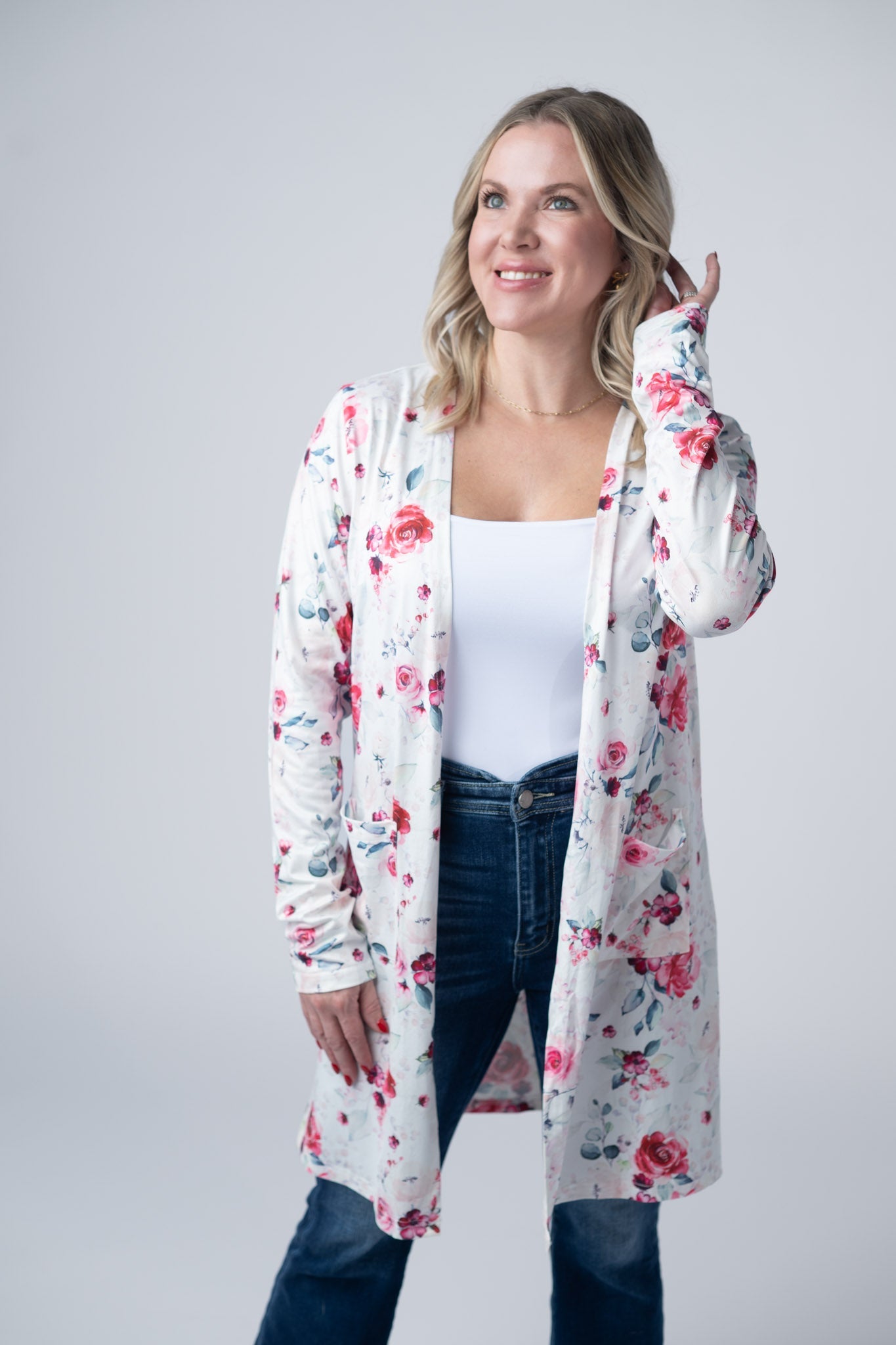 Classic Cardigan - Pink Bloom