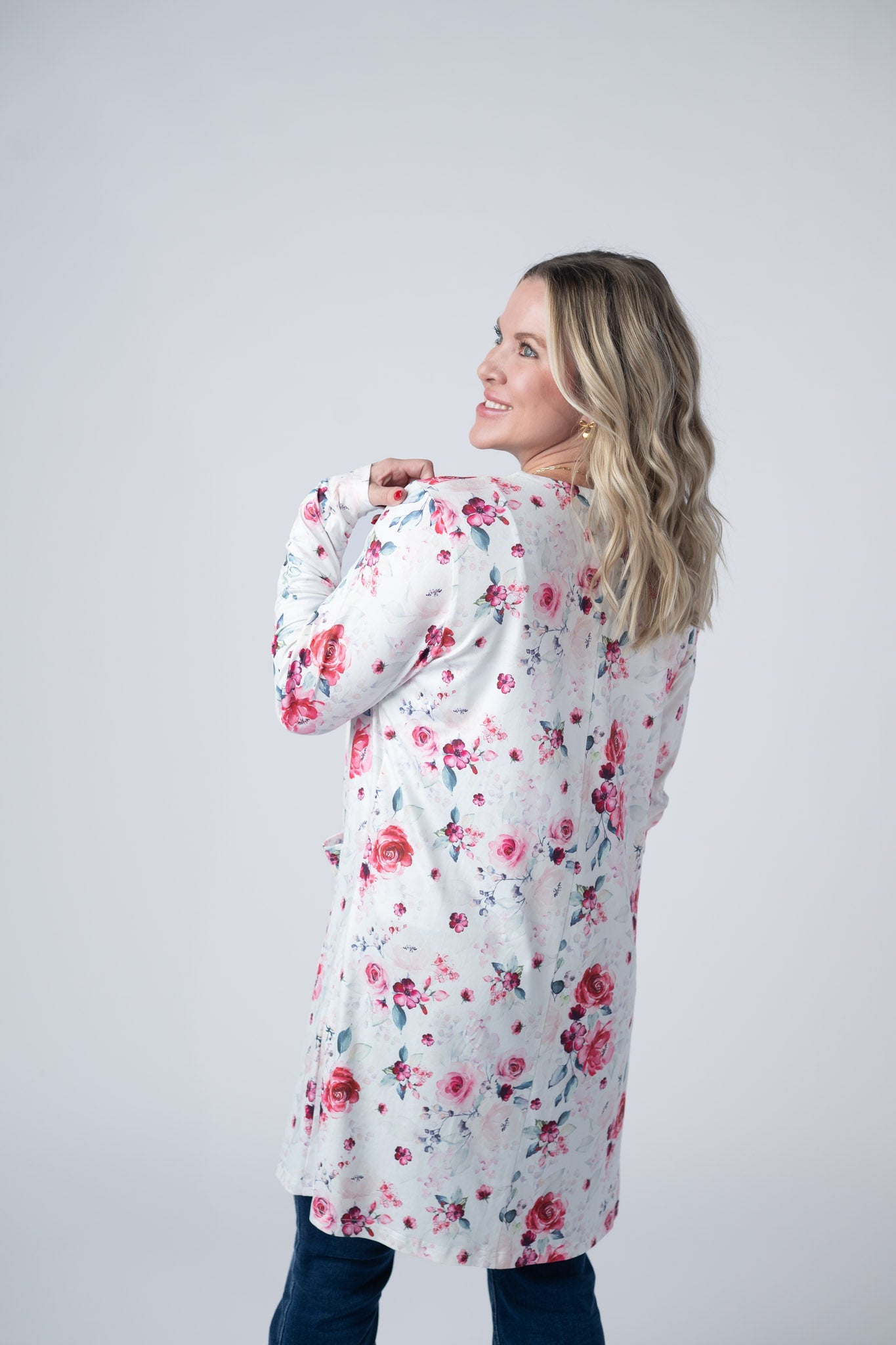 Classic Cardigan - Pink Bloom