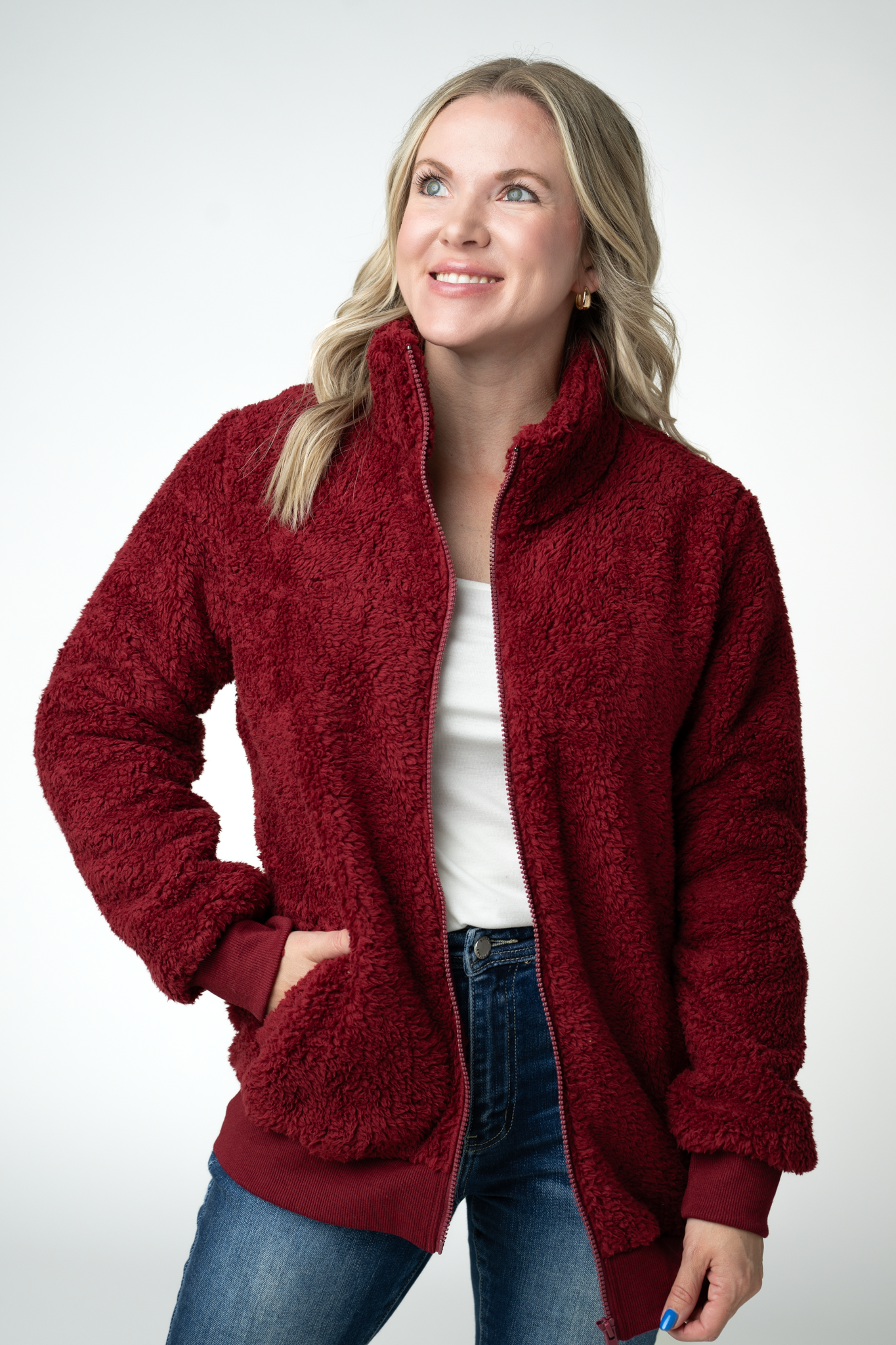 Skylar Sherpa Fullzip - Cranberry