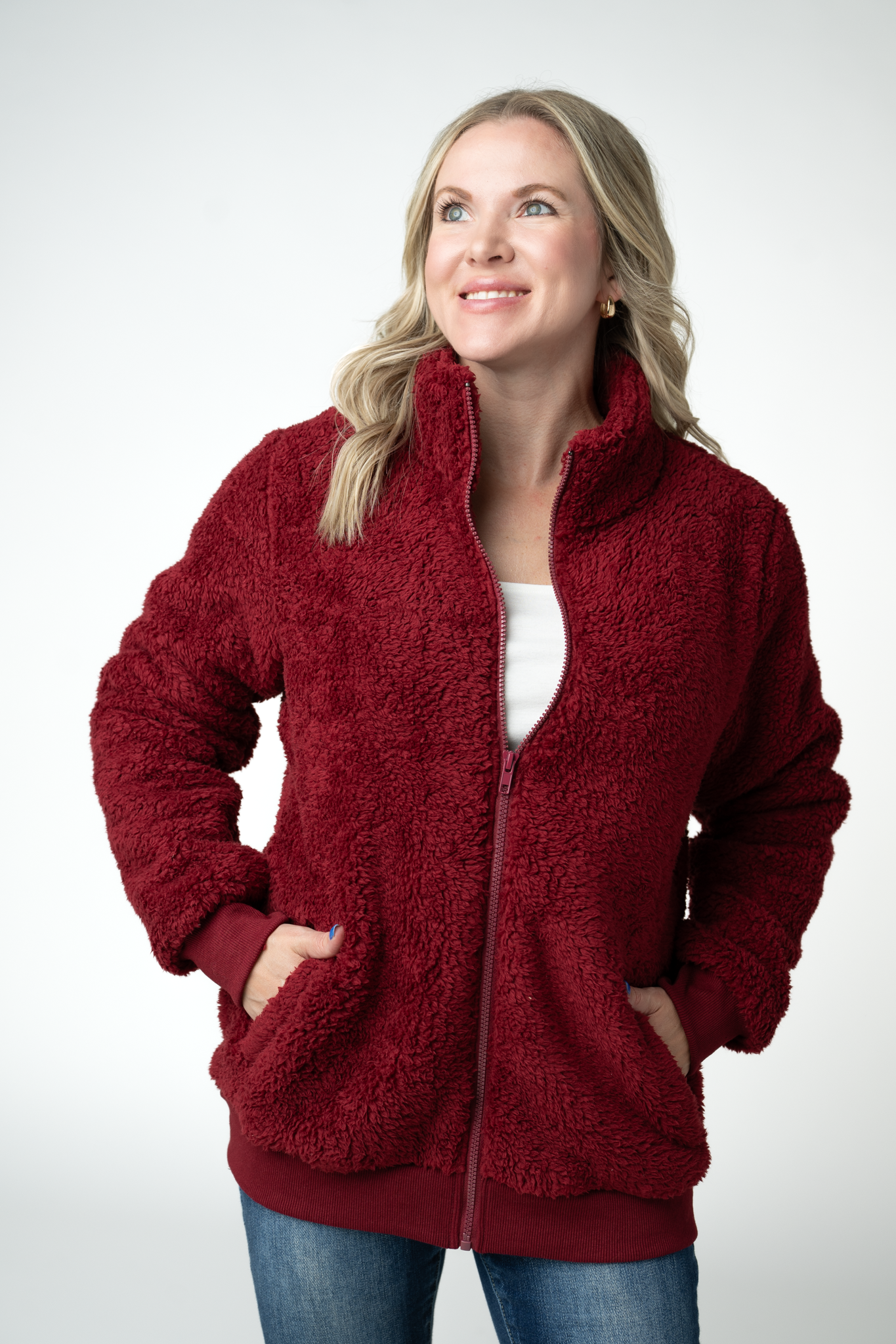 Skylar Sherpa Fullzip - Cranberry