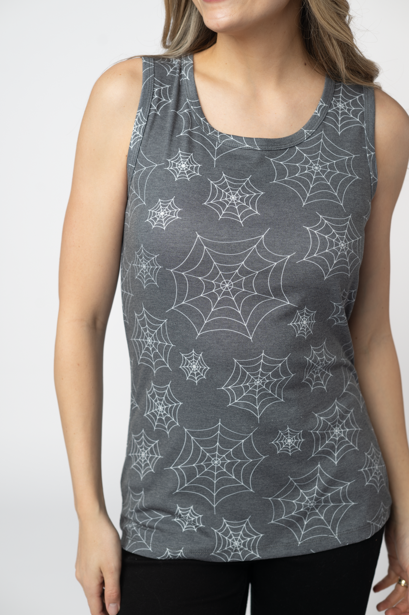 Ava Tank - Faded Black Webs