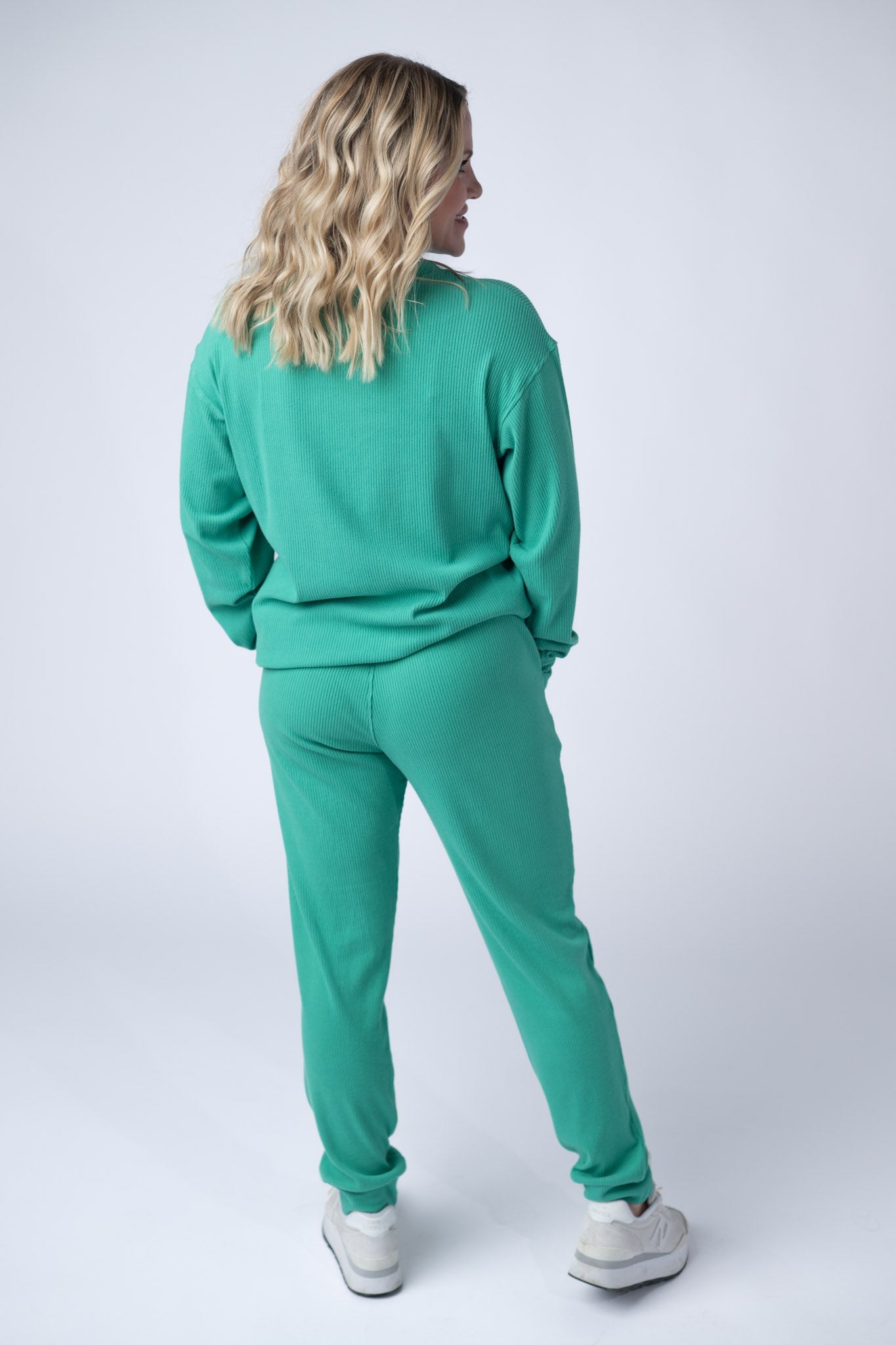 Corrine Ribbed Pullover Top - Emerald